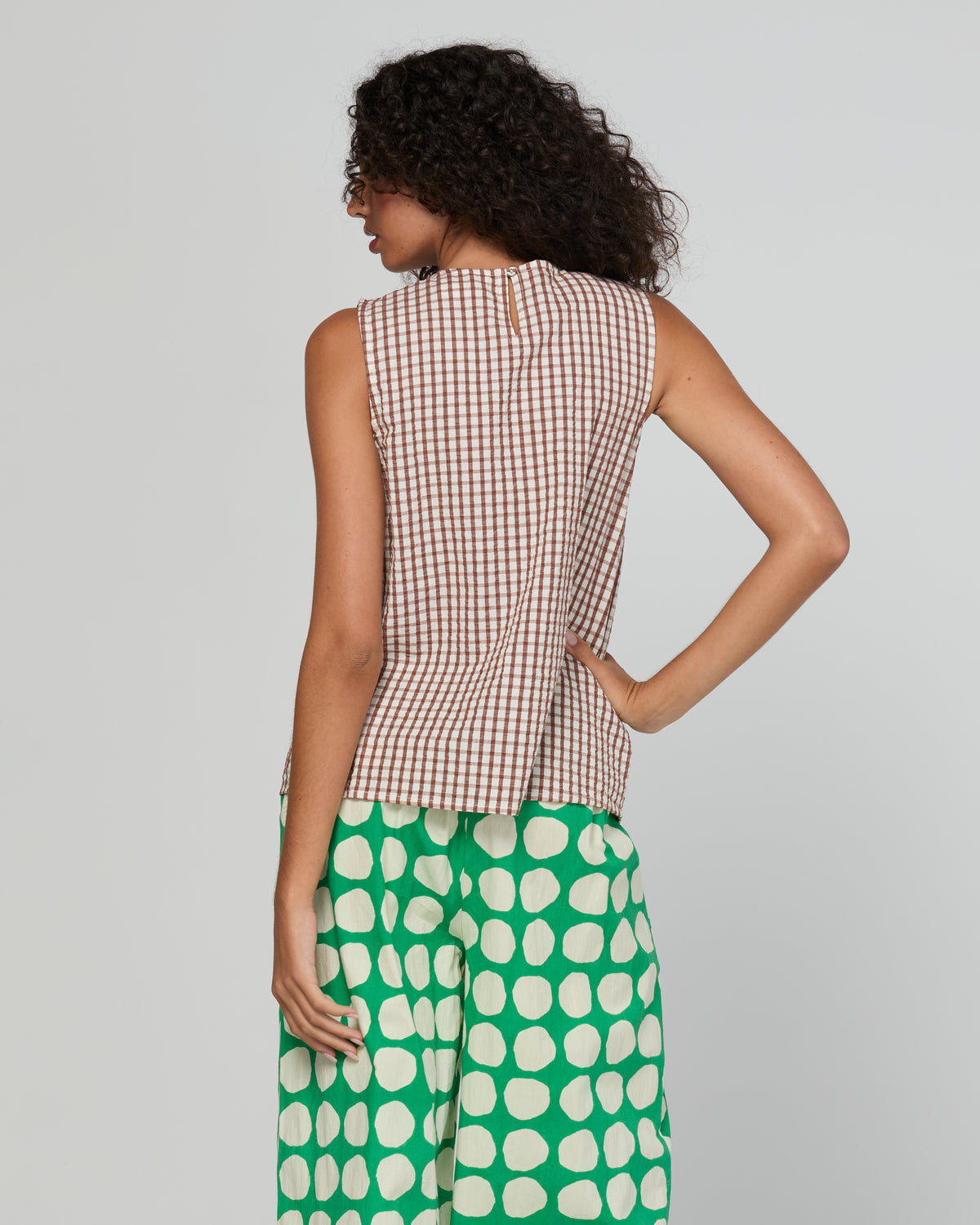 Boom Shankar Chekku Top - Cocoa Gingham