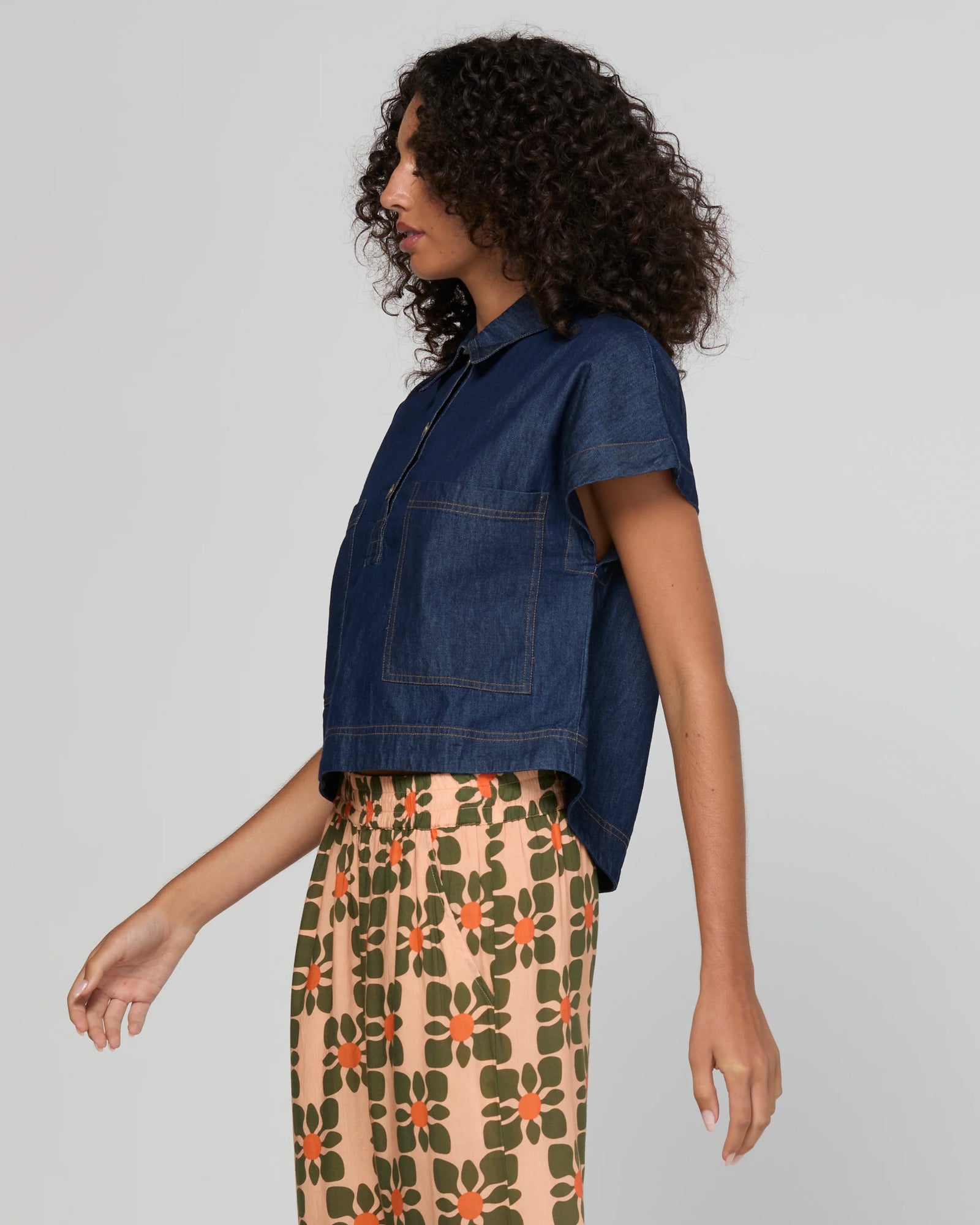 Boom Shankar Fumiko Top - Dark Denim