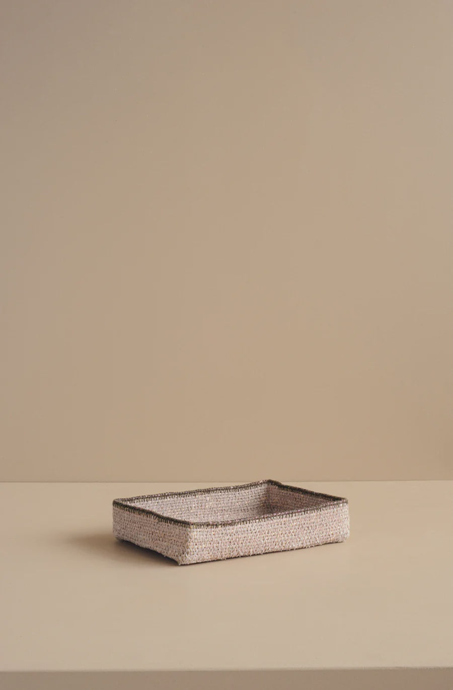 Bianca Lorenne Basso Basket Tray Small - Antique Rose