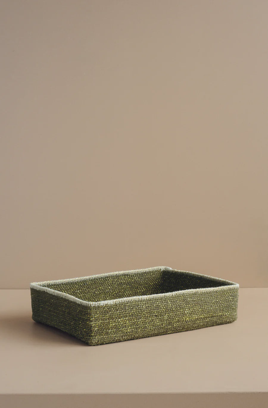Bianca Lorenne Basso Basket Tray Large - Moss