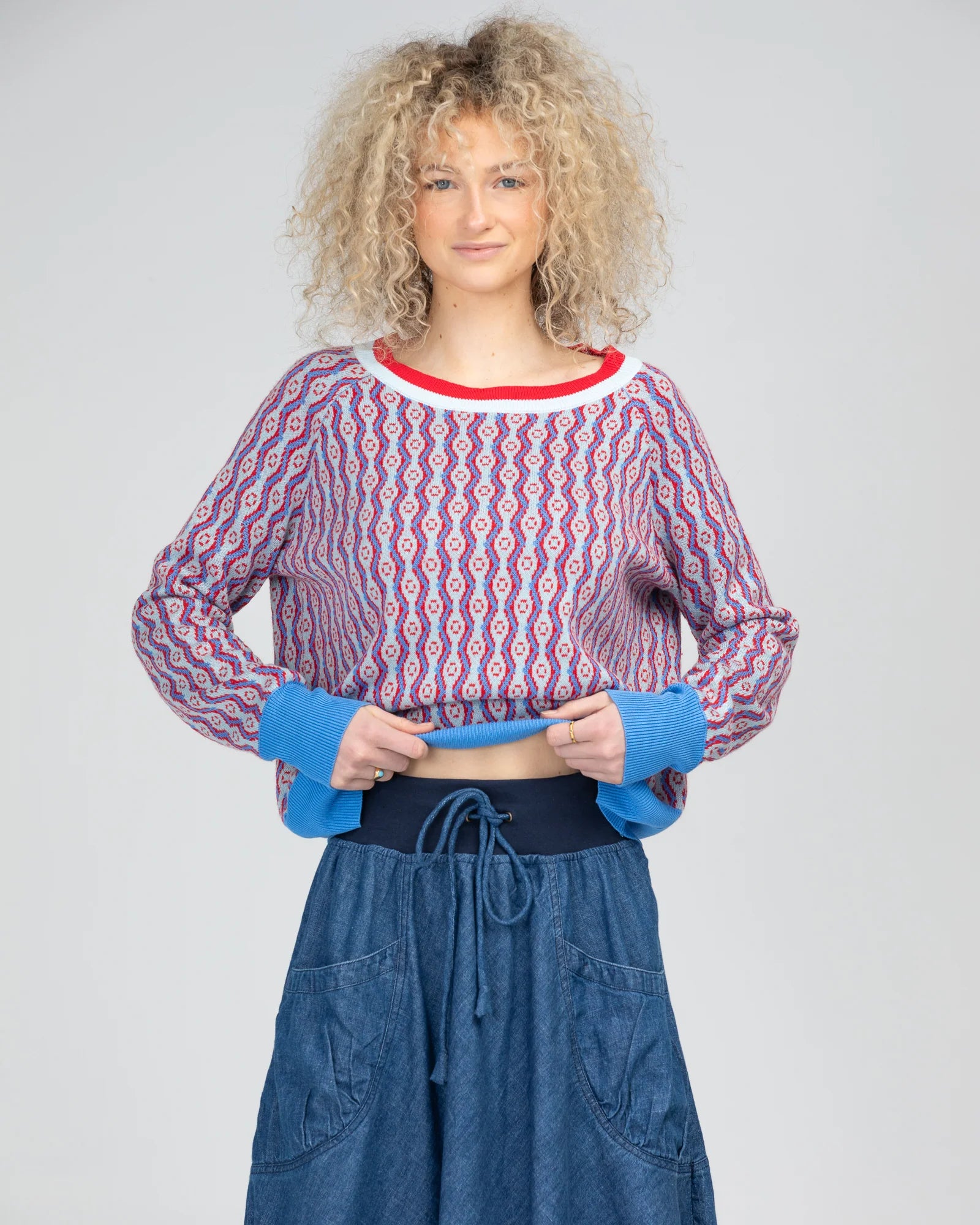 Boom Shankar Guru Skirt - Mid Wash Denim