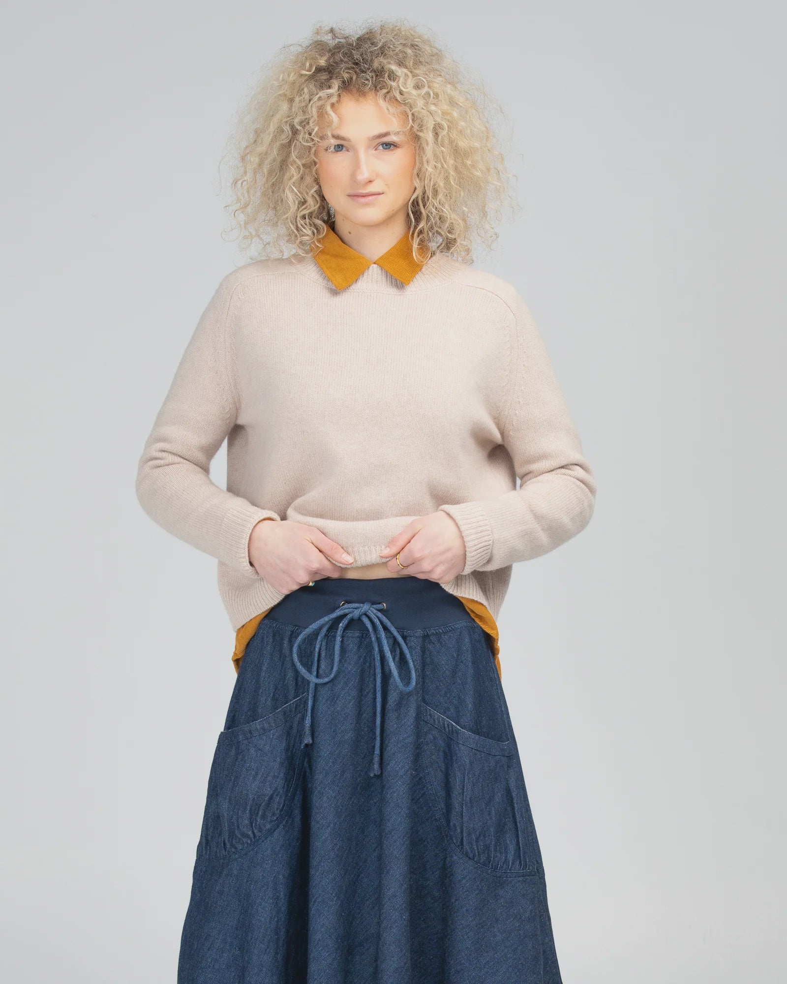 Boom Shankar Guru Skirt - Dark denim