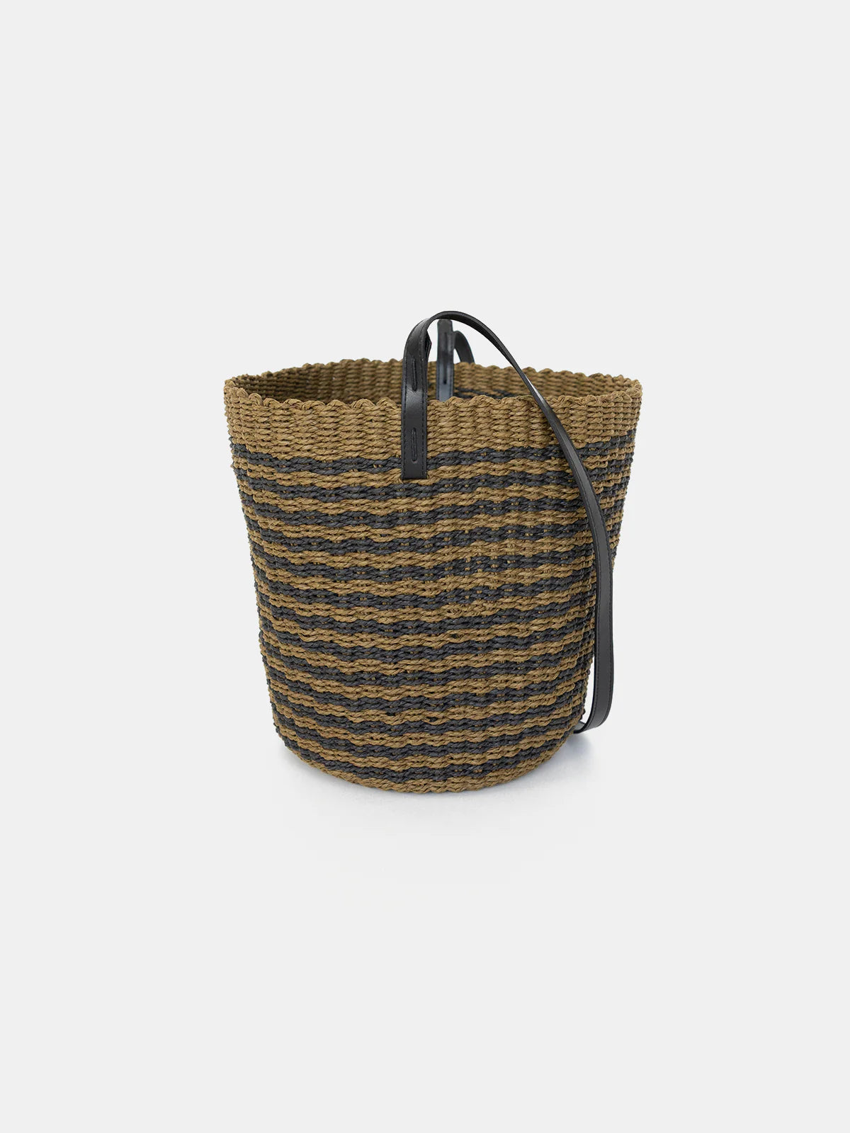 Sophie Bring It Bag - Black with Moss Stripe