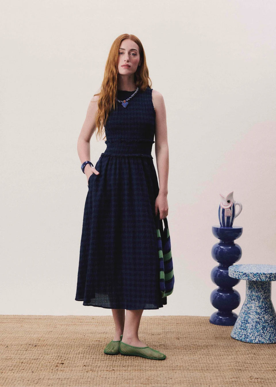FRNCH Saquarema Dress - Bleu Marine
