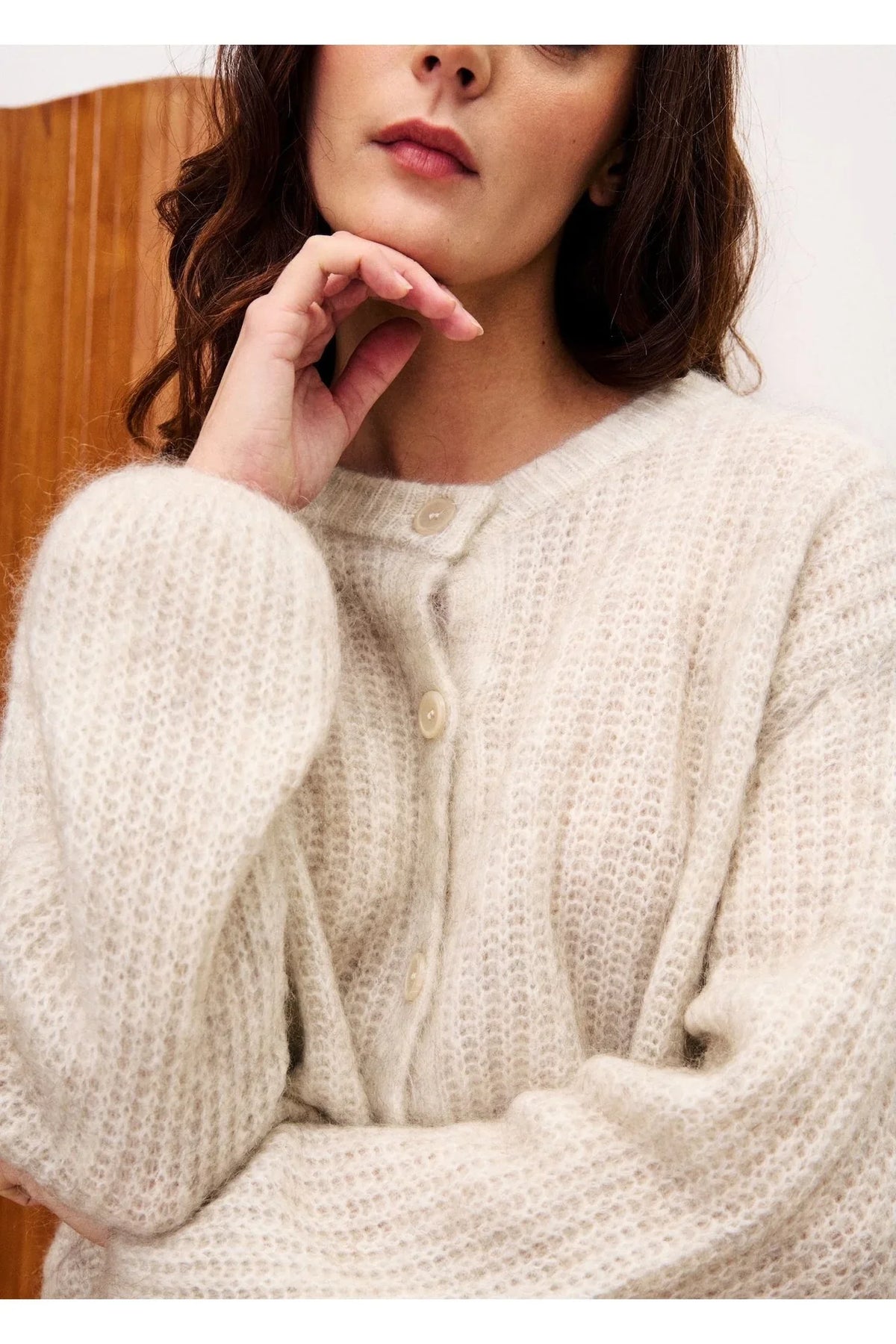 FRNCH Miano Cardigan - Creme