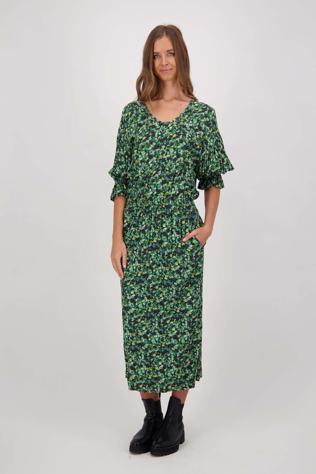 Briarwood Caitlyn Dress - Green Floral