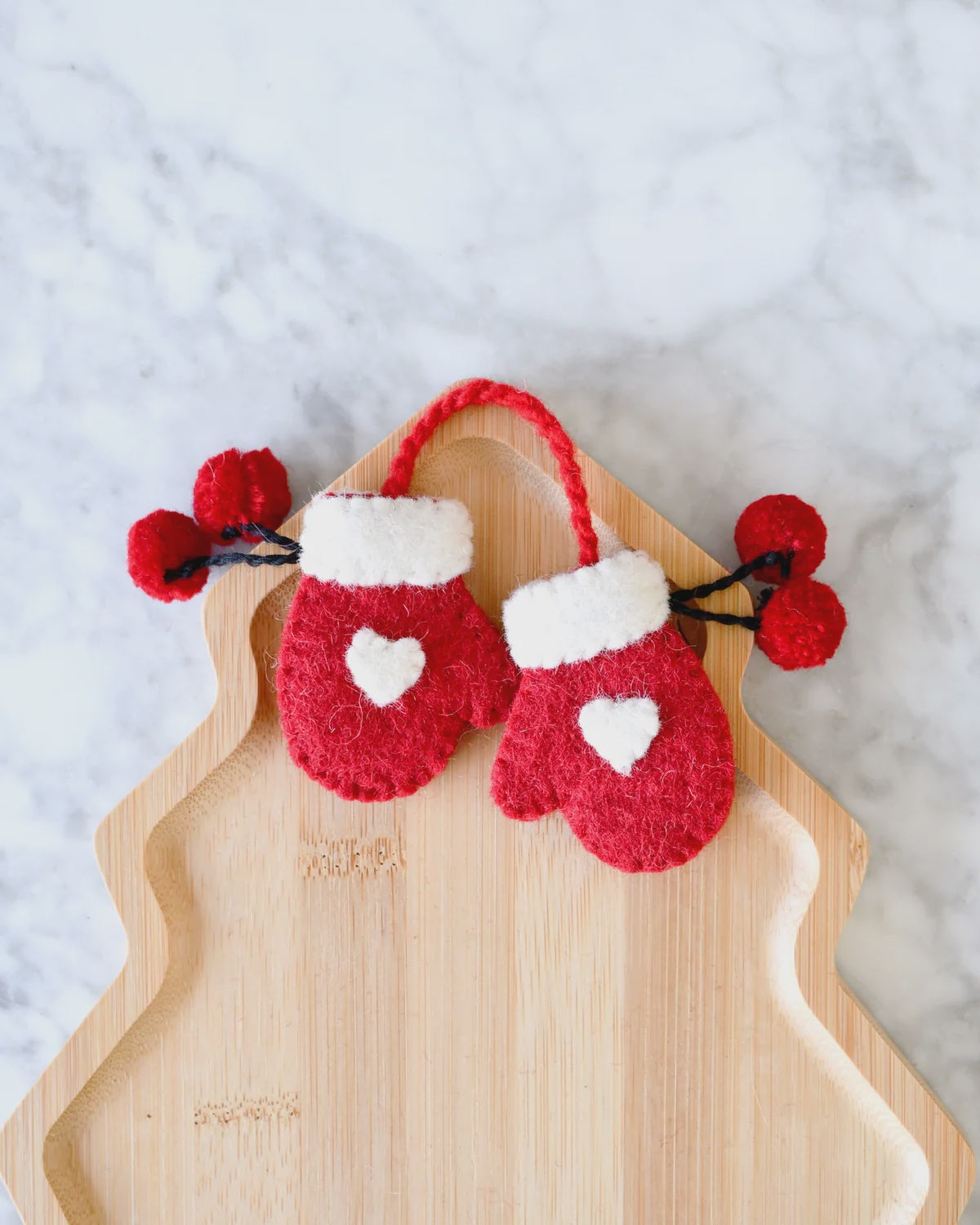 Felt Christmas Decoration - Mittens