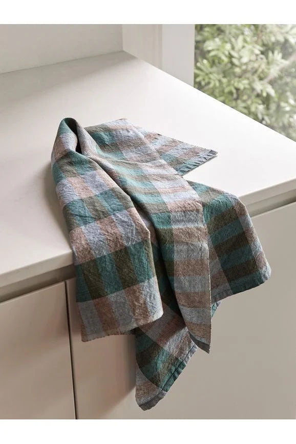 Citta Anni Tea Towel - Spirulina Multi