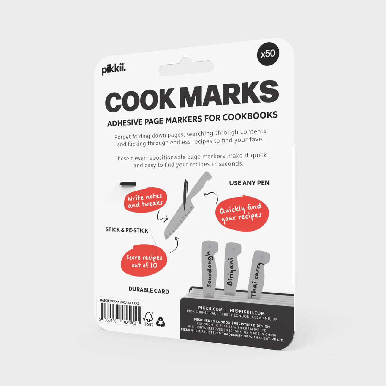 Pikkii Cook Marks - Cookbook Page Makers