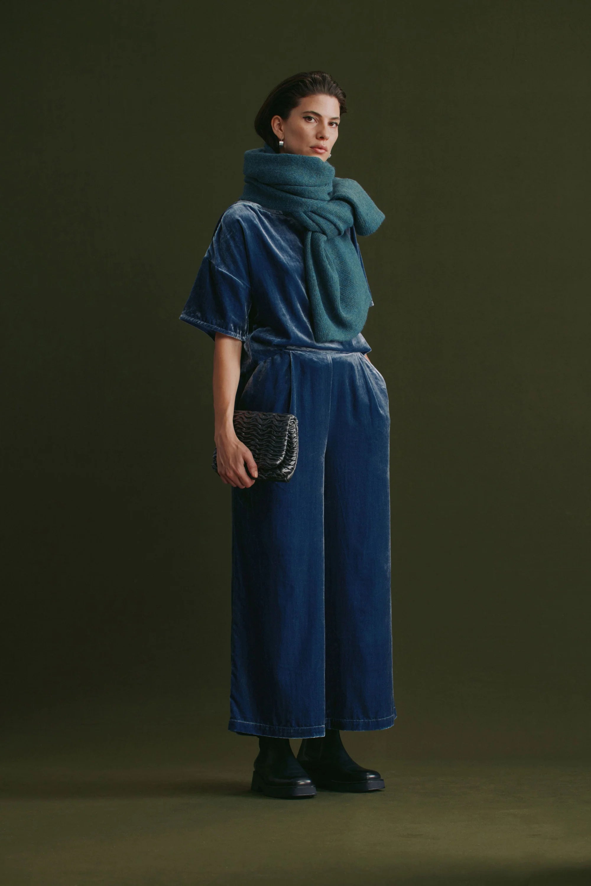 Elk Suuri Velvet Top - Blue Steel