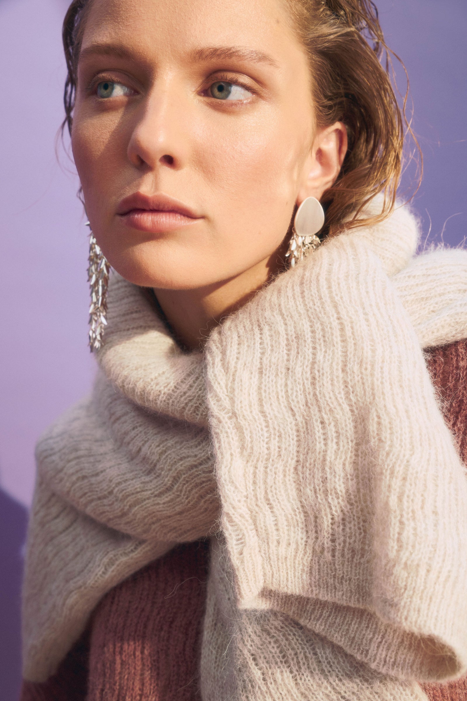 Elk Taalmo Drop Earrings - Silver