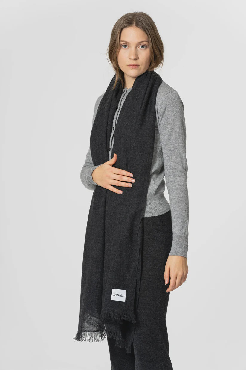 Dinadi Woven Scarf - Onyx Grey