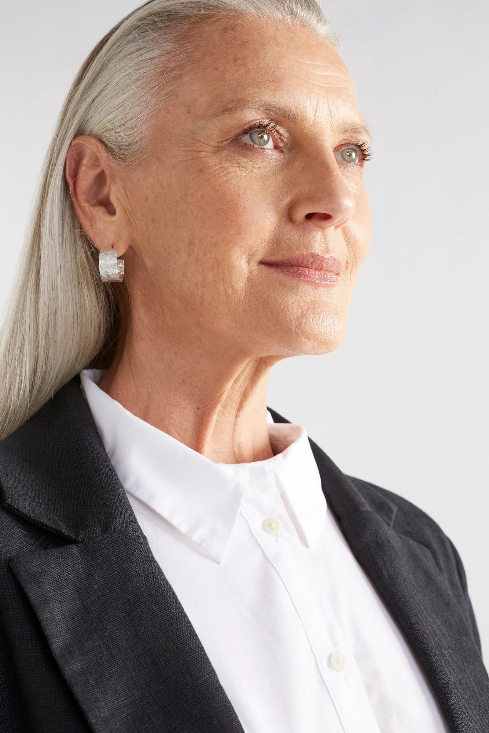 Elk Gild Hoop Earring - Silver