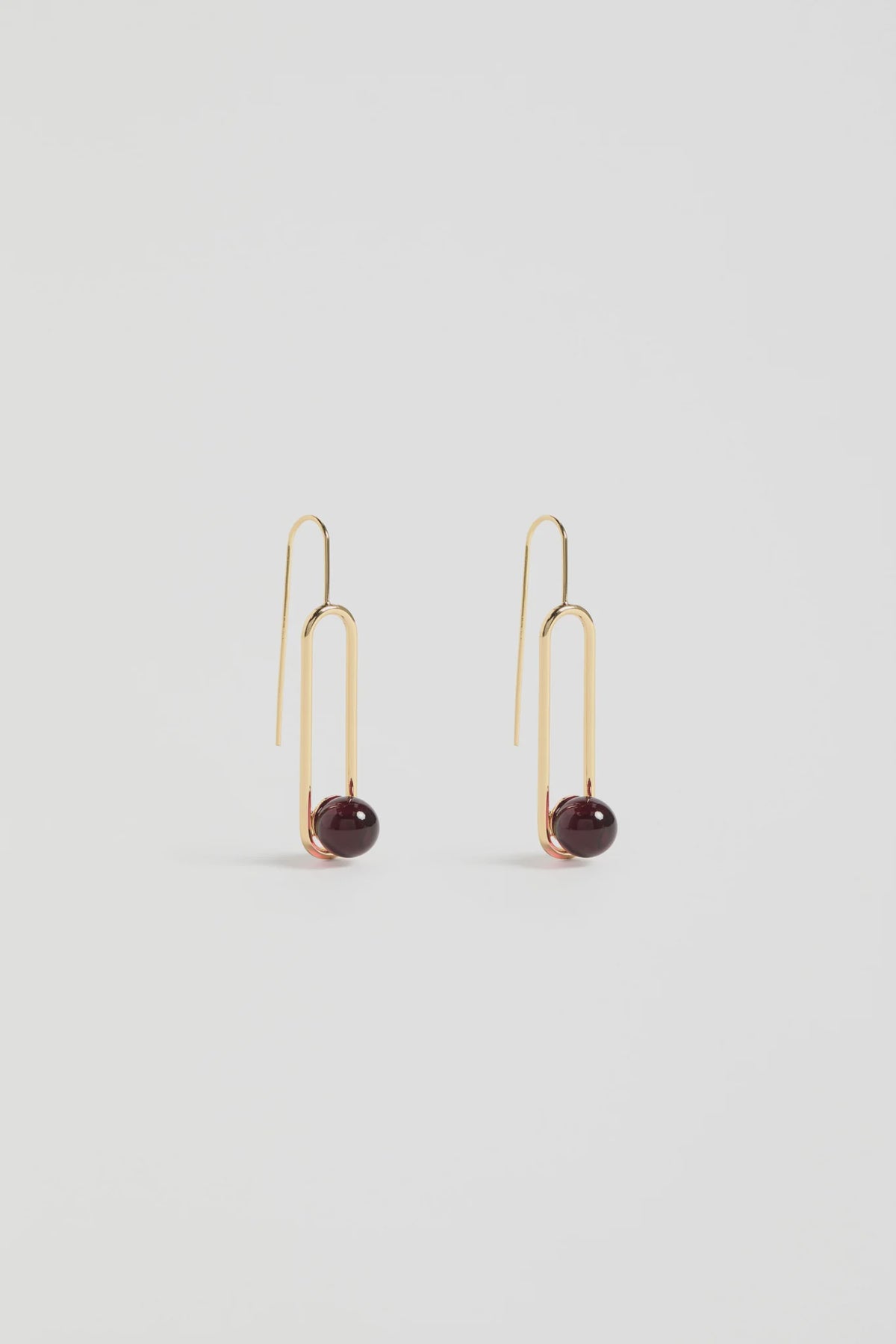 Elk Laspar Hook Earrings - Merlot