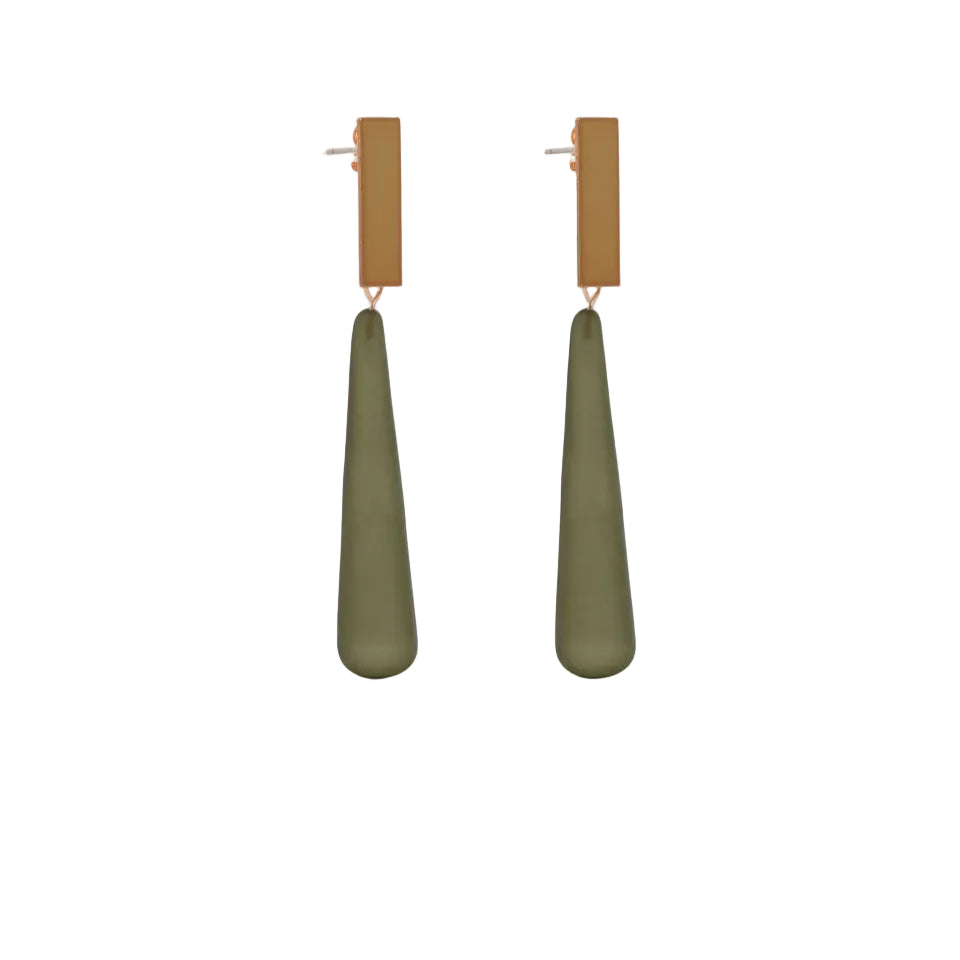 Elk Arens earrings Dark Olive