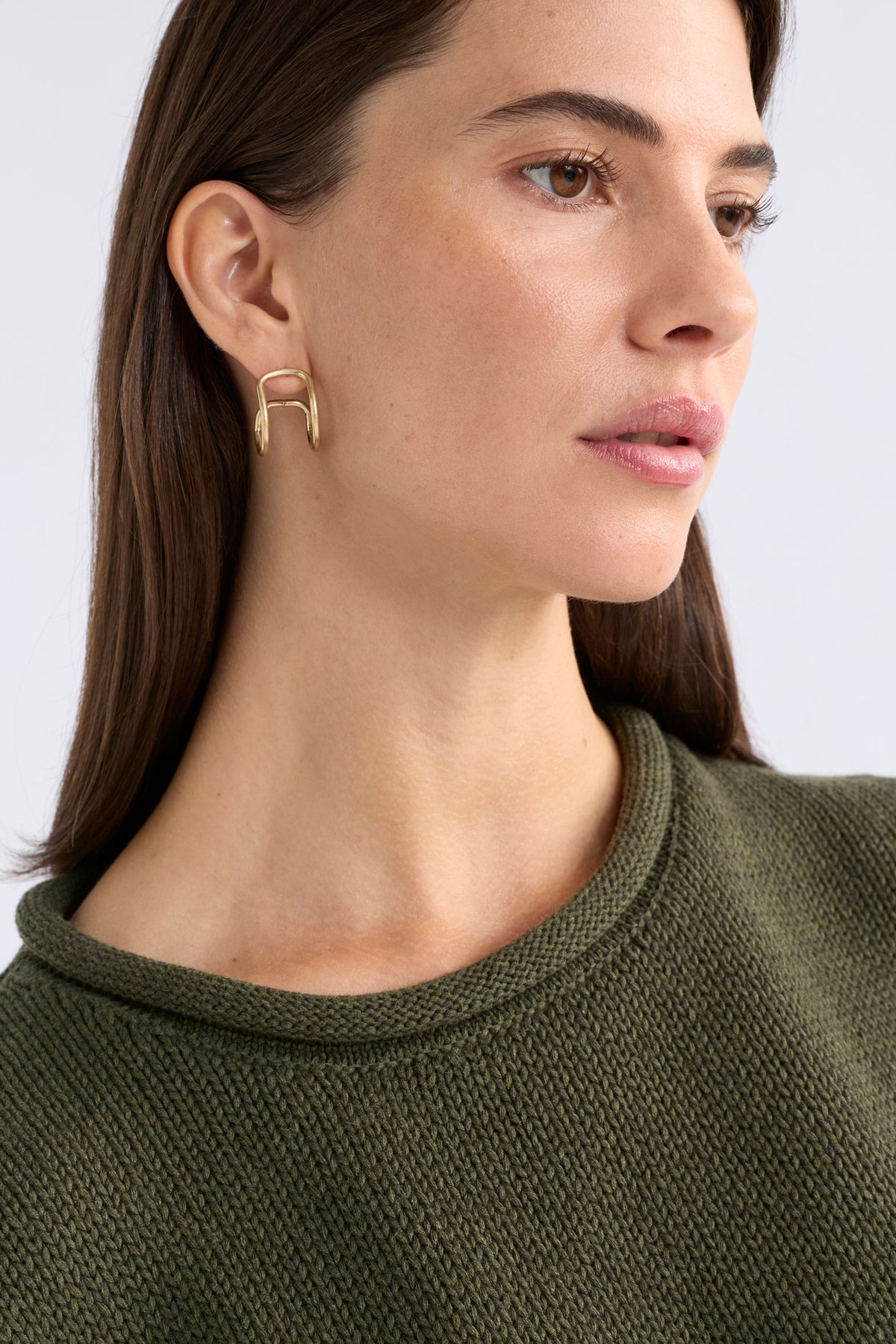 Elk Orden Hoop Earrings - Gold