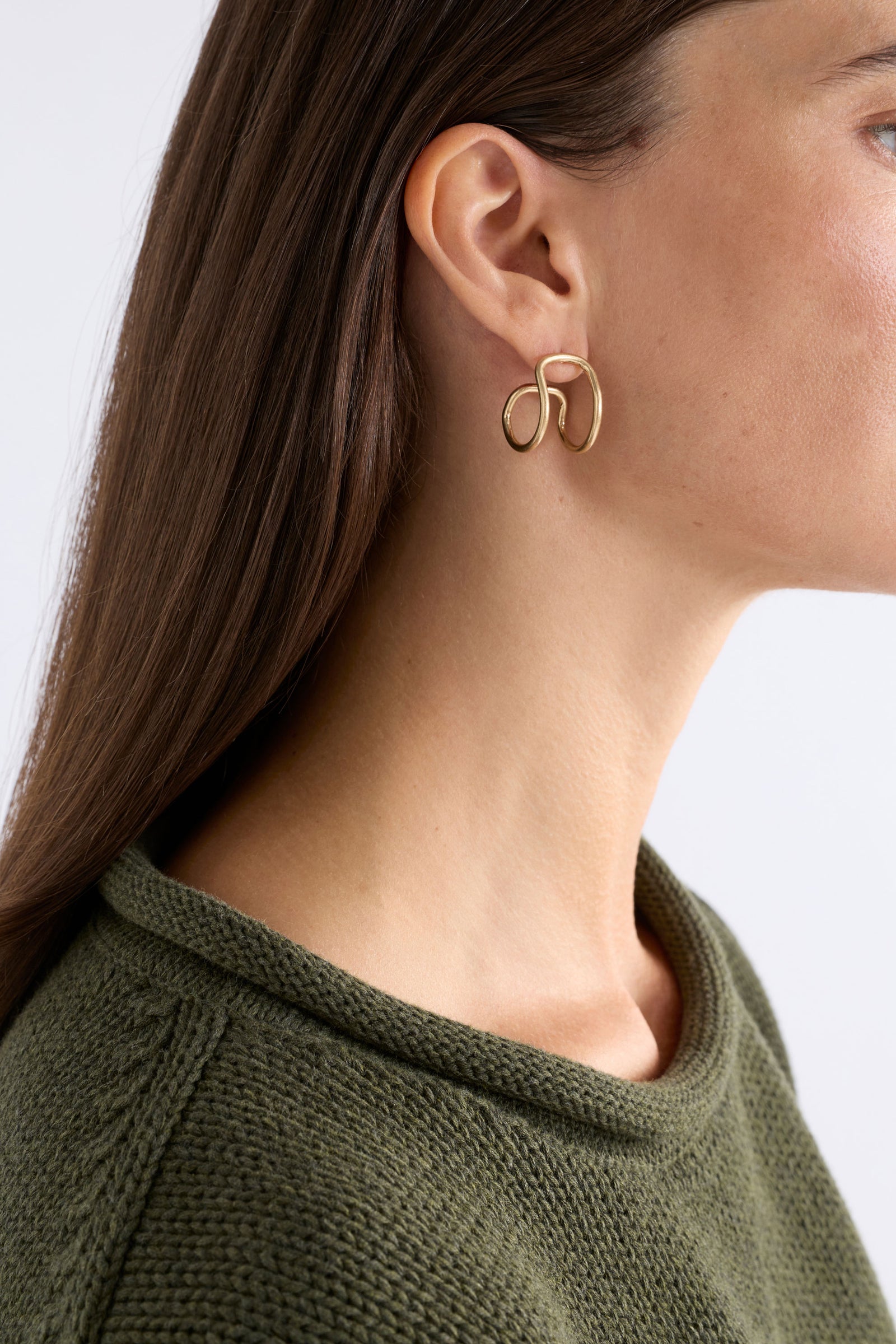 Elk Orden Hoop Earrings - Gold