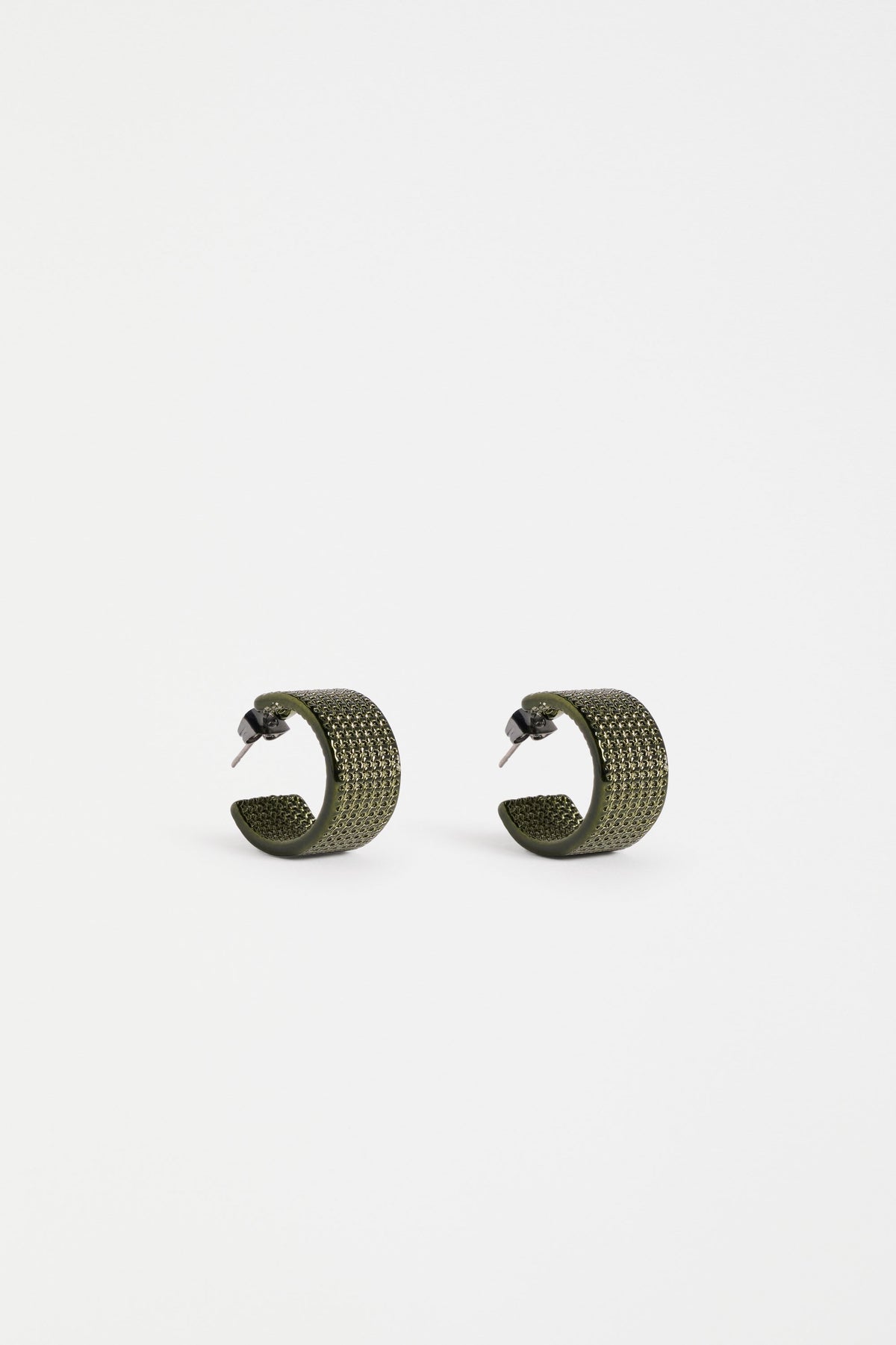 Elk Glynn Small Hoop Earrings - Dark Olive