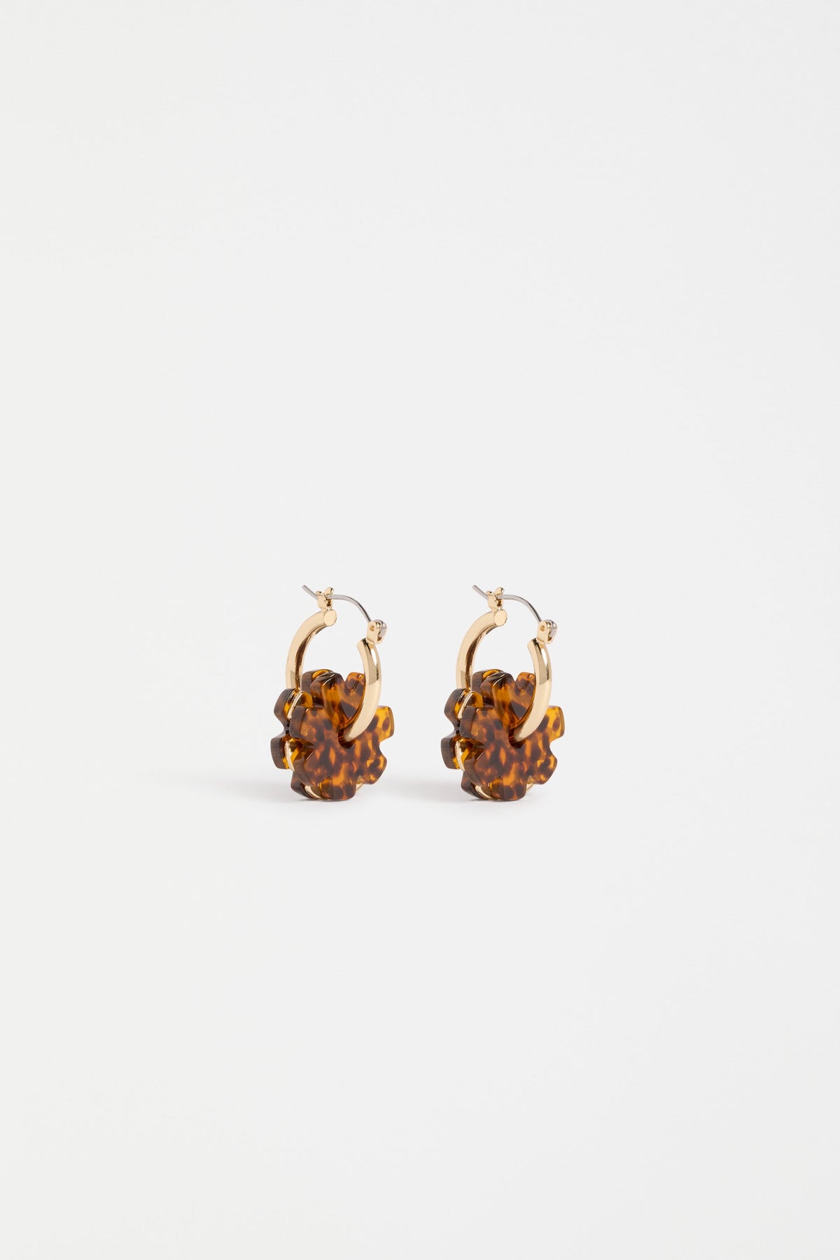 Elk Flakkrin Hoop Earrings - Tortoiseshell Speckle