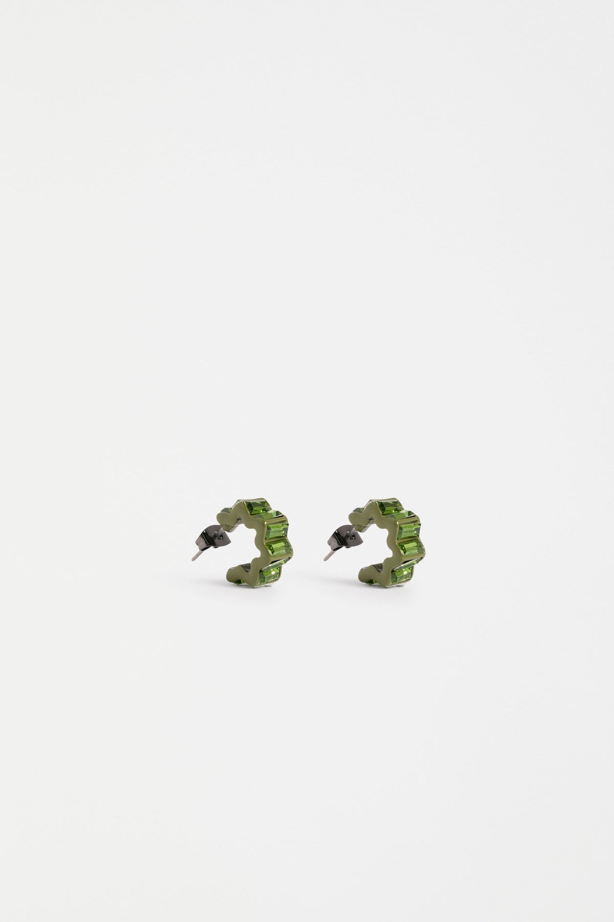 Elk Jolle Mini Hoop Earrings - Artichoke