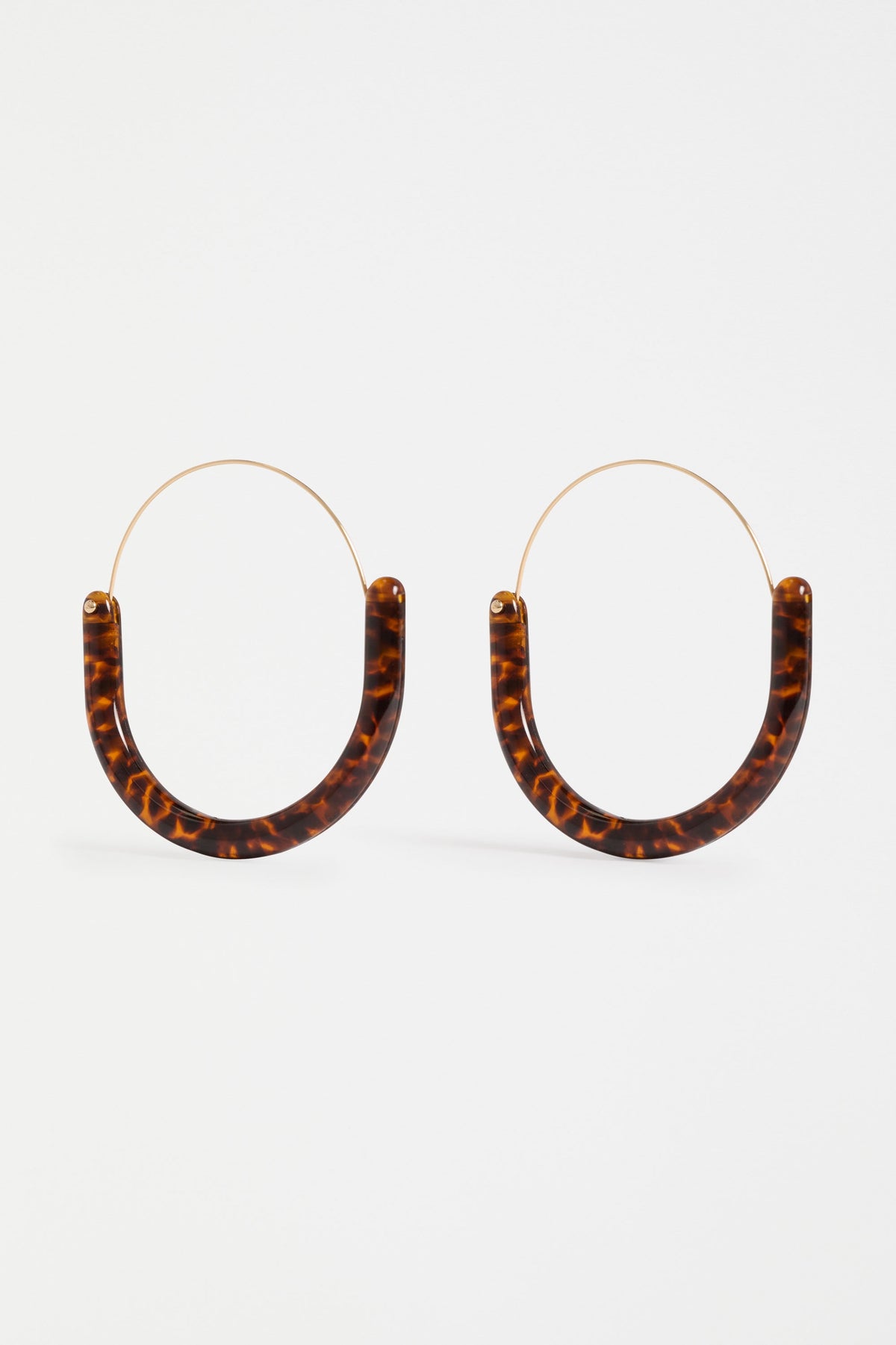 Elk Aki Hoop Earrings - Tortoiseshell Speckle