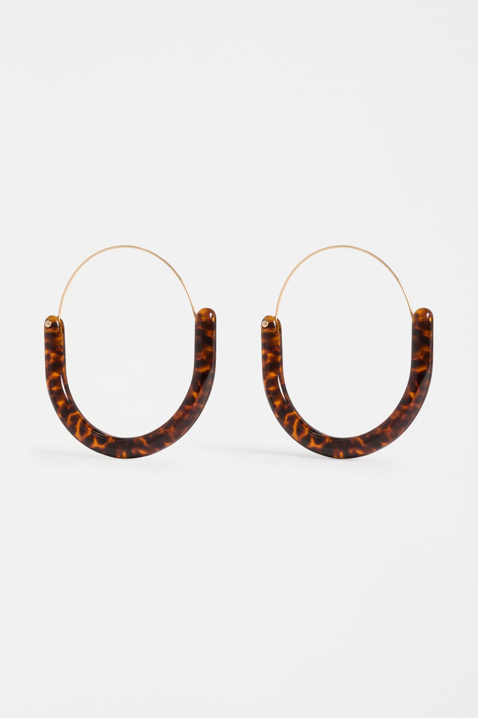 Elk Aki Hoop Earrings - Tortoiseshell Speckle