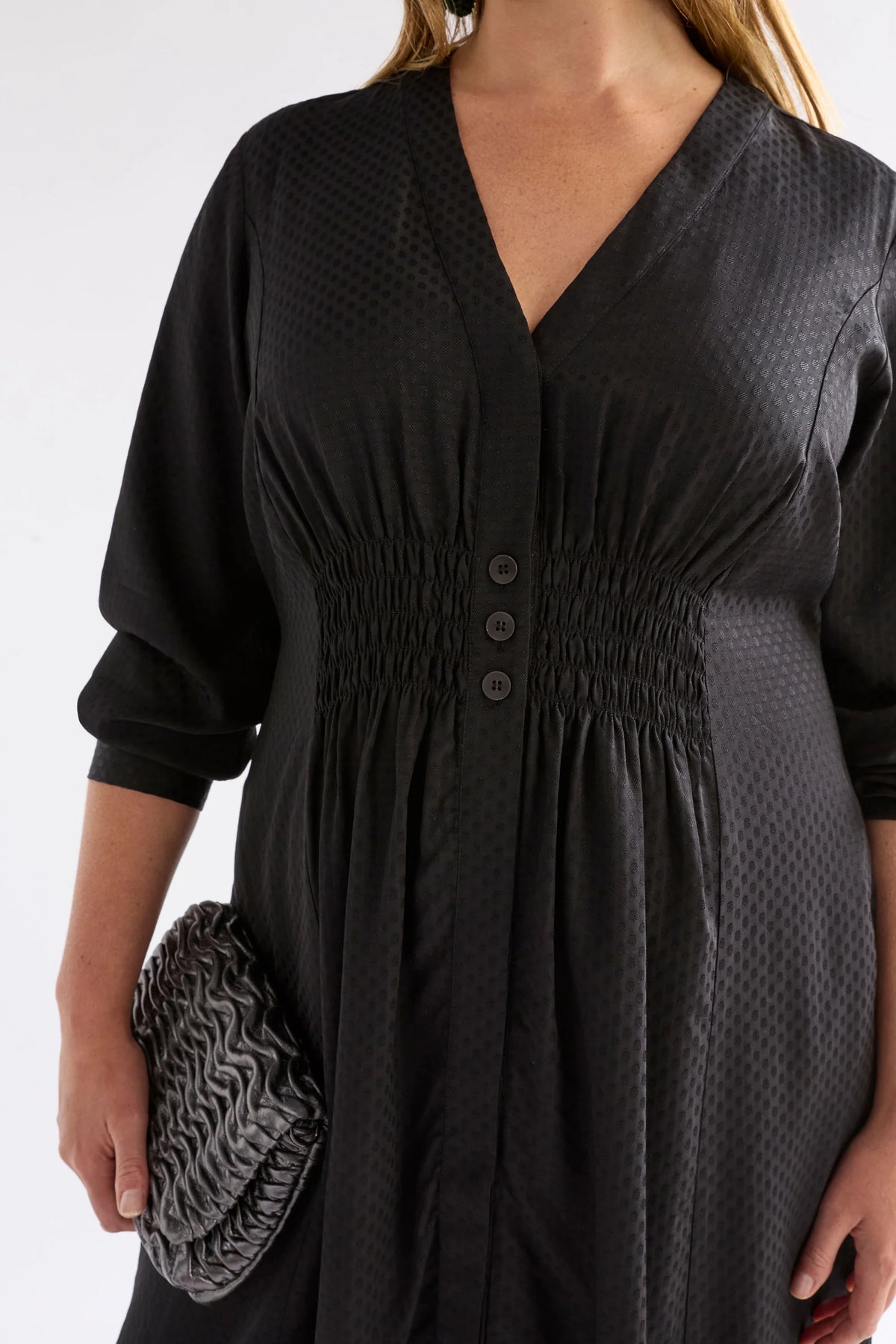 Elk Oben Dress - Black