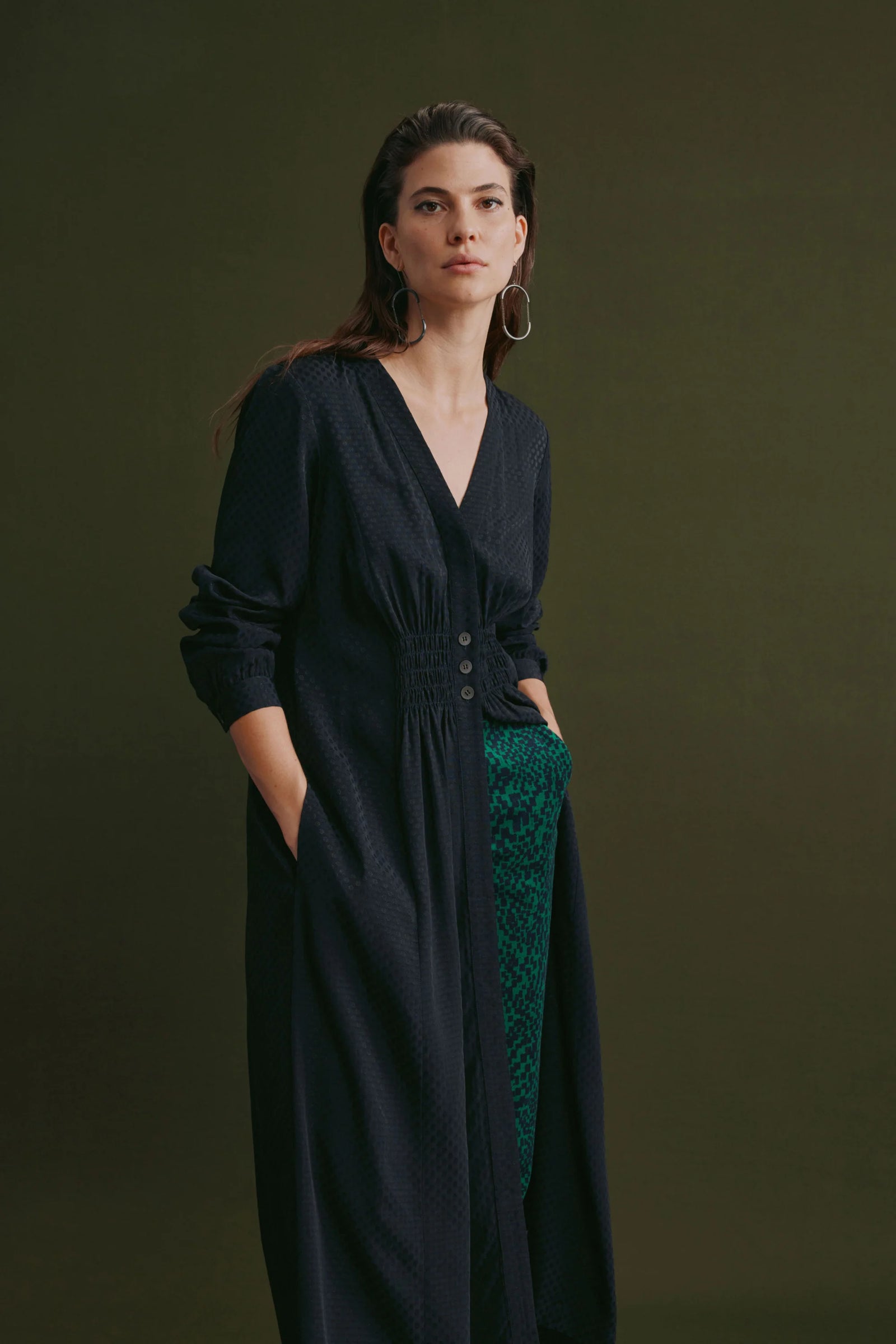 Elk Oben Dress - Black