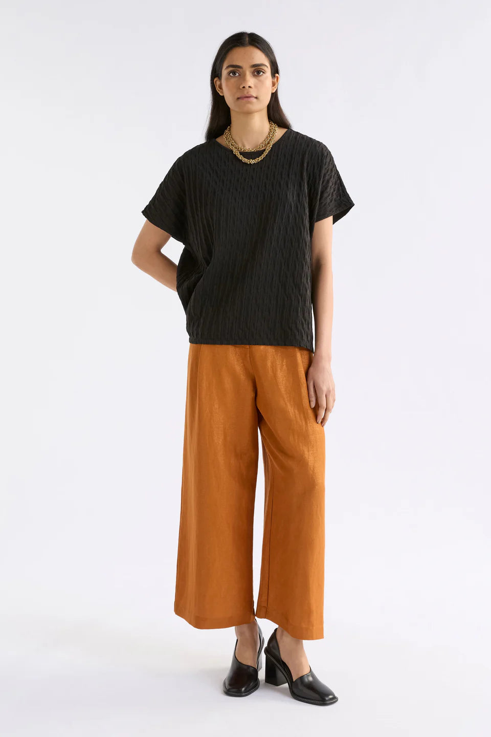 Elk Orta Boxy TShirt - Black