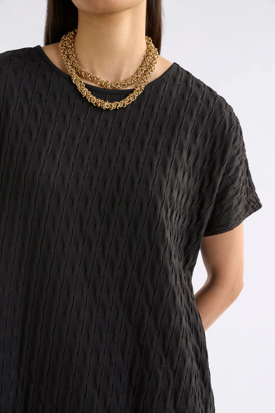 Elk Orta Boxy TShirt - Black