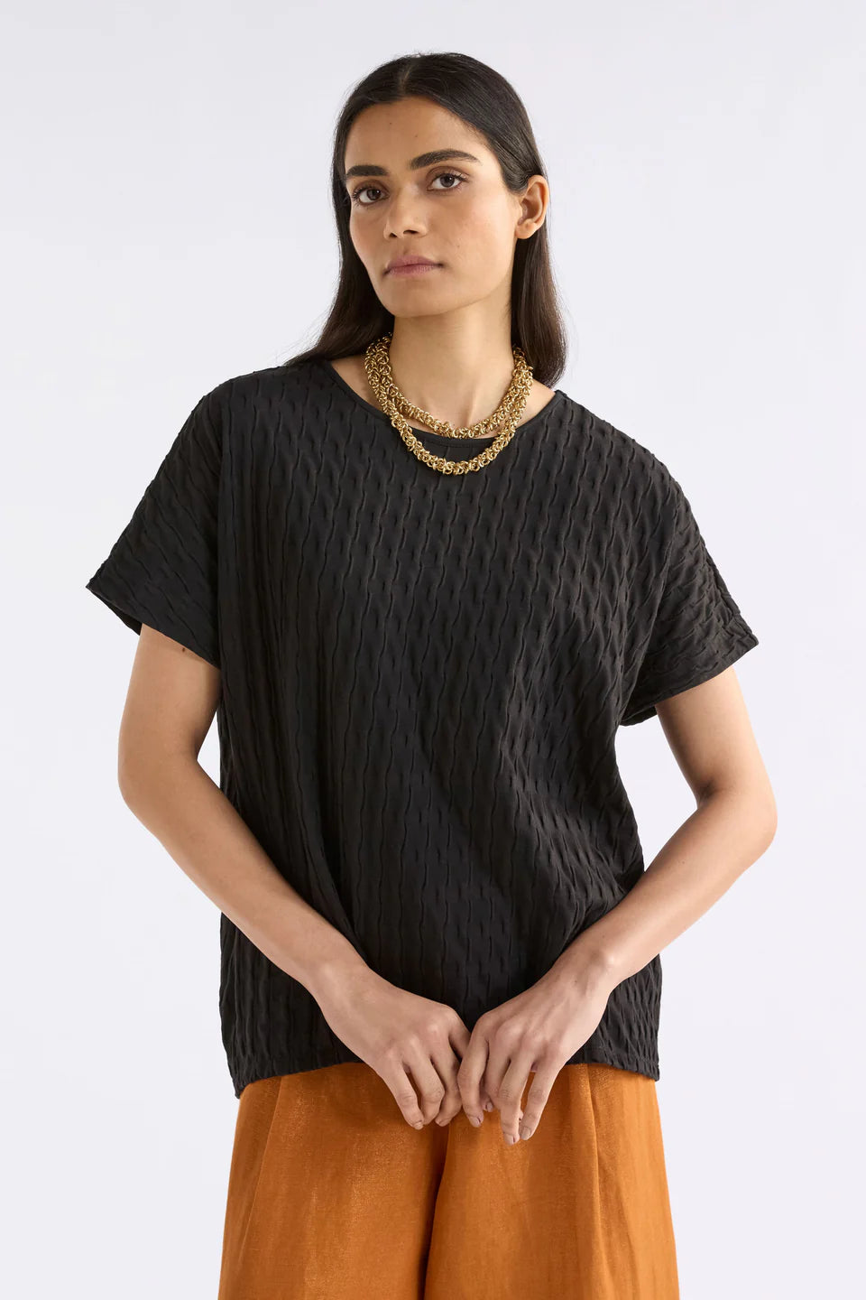 Elk Orta Boxy TShirt - Black