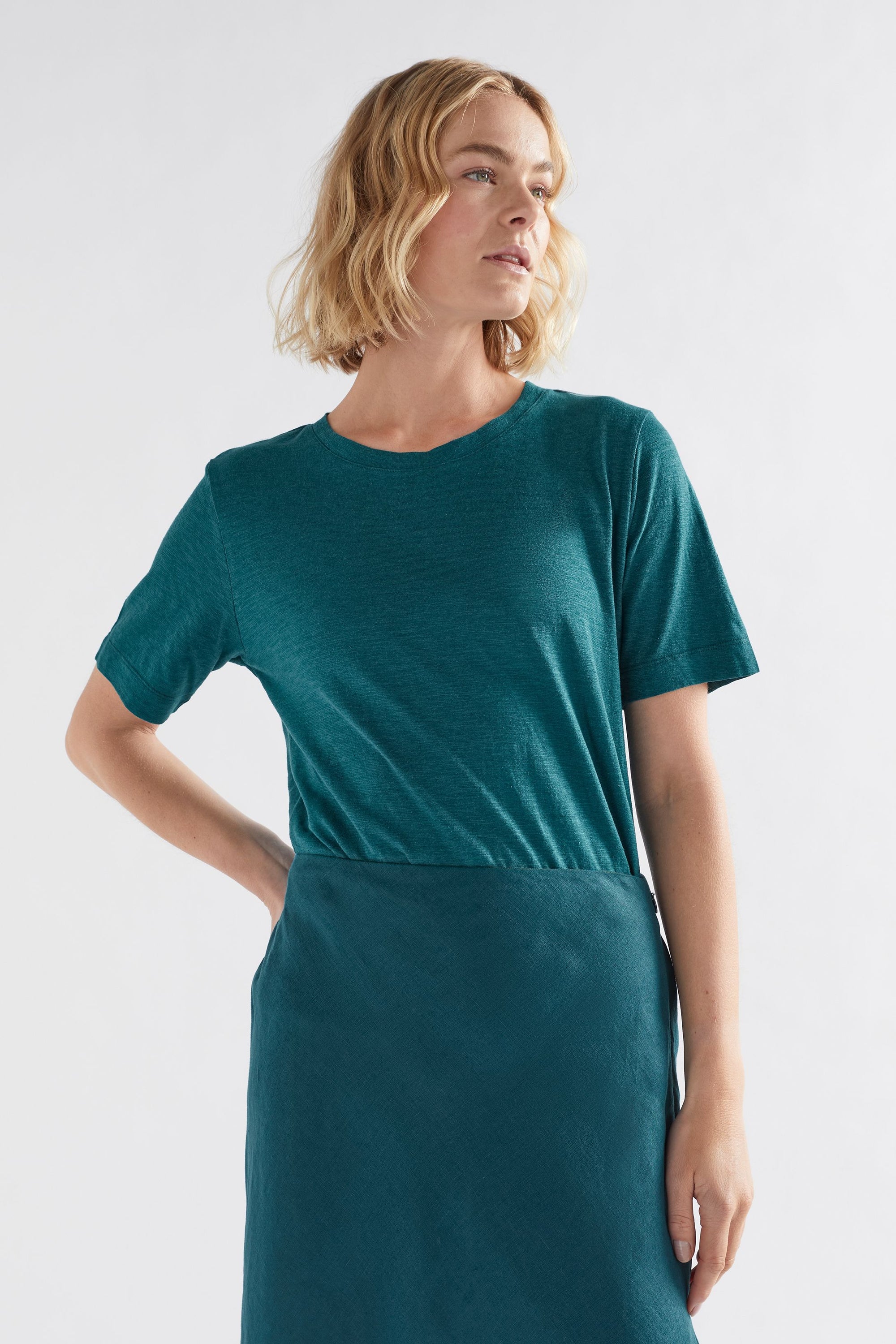 Elk Jaana Tshirt - Teal Blue
