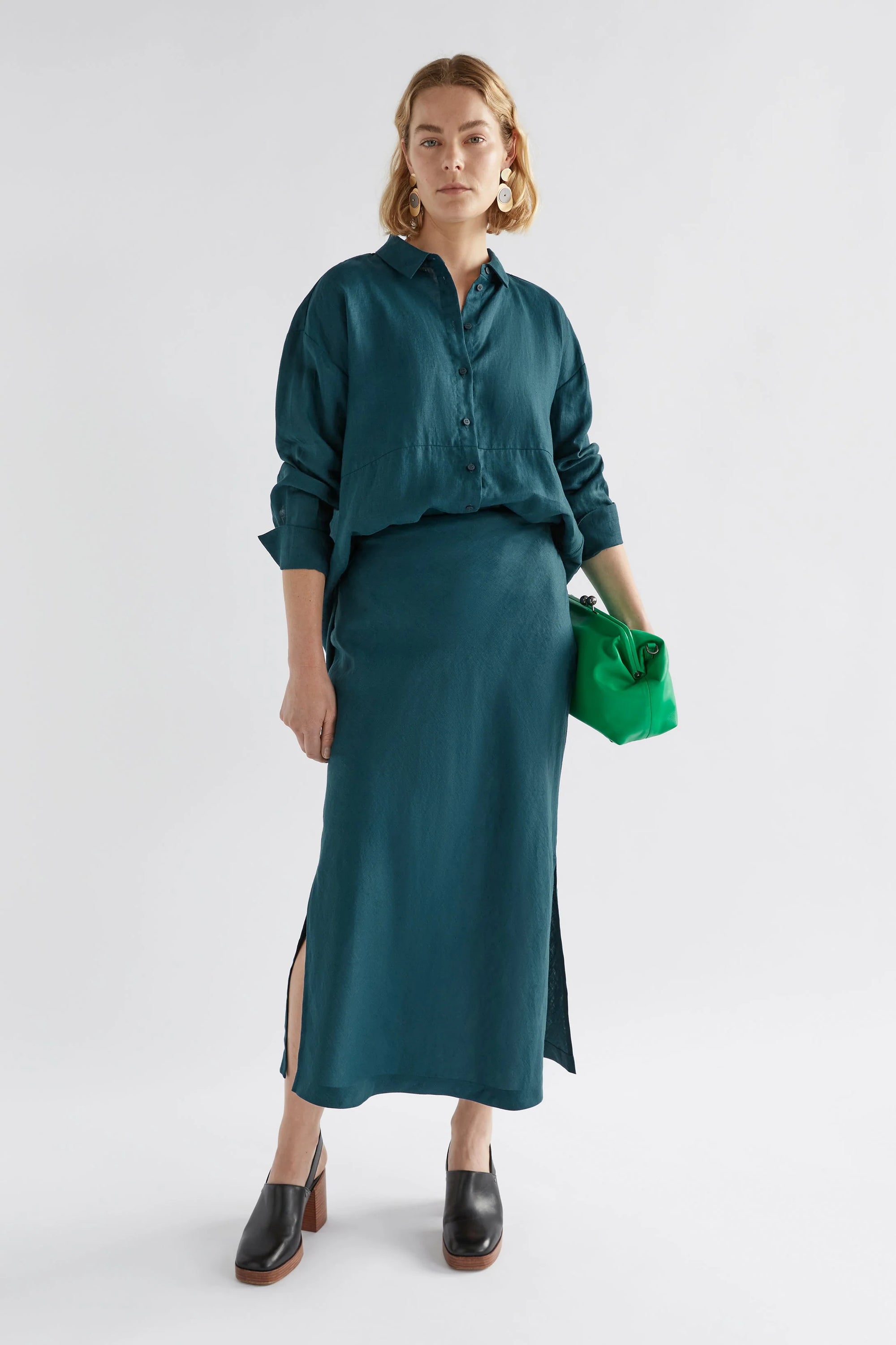 Elk Stilla Skirt - Peacock