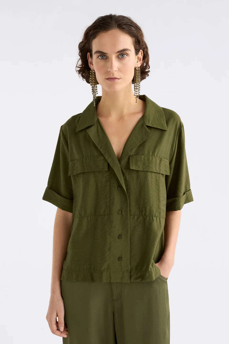 Elk Eine Shirt - Bright Olive