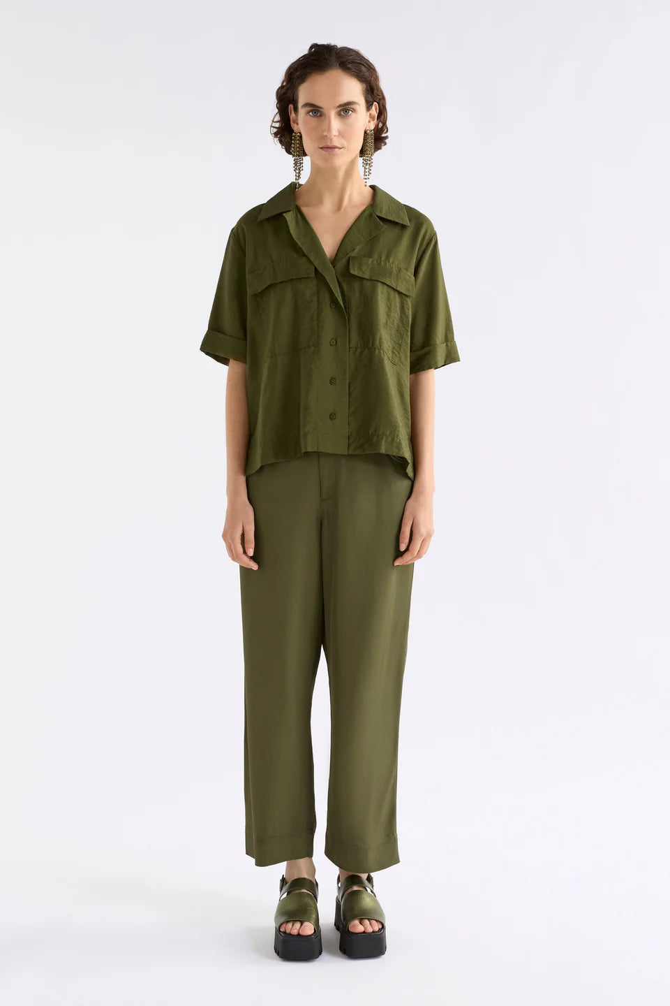 Elk Eine Shirt - Bright Olive