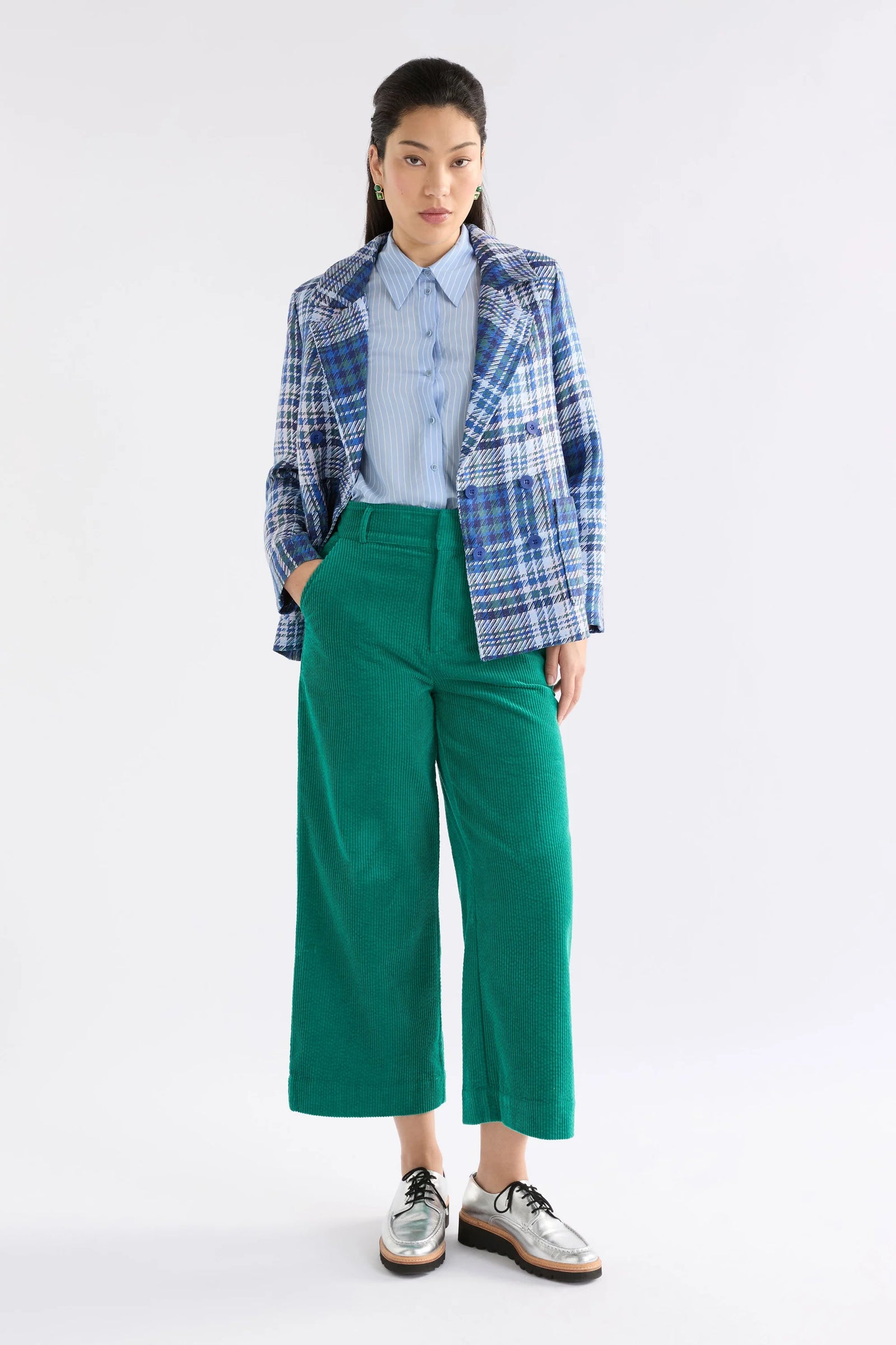 Elk Rhes Cord Pant - Island Green