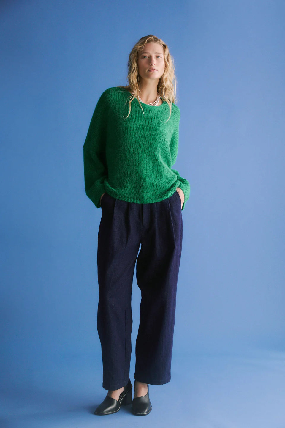 Elk Agna Sweater - Milan Green