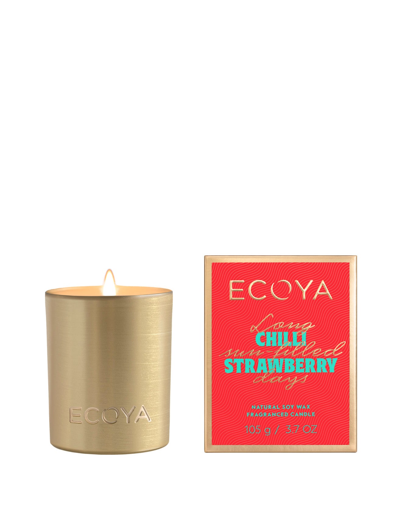 Ecoya Mini Goldie Candle 105g - Chilli Strawberry