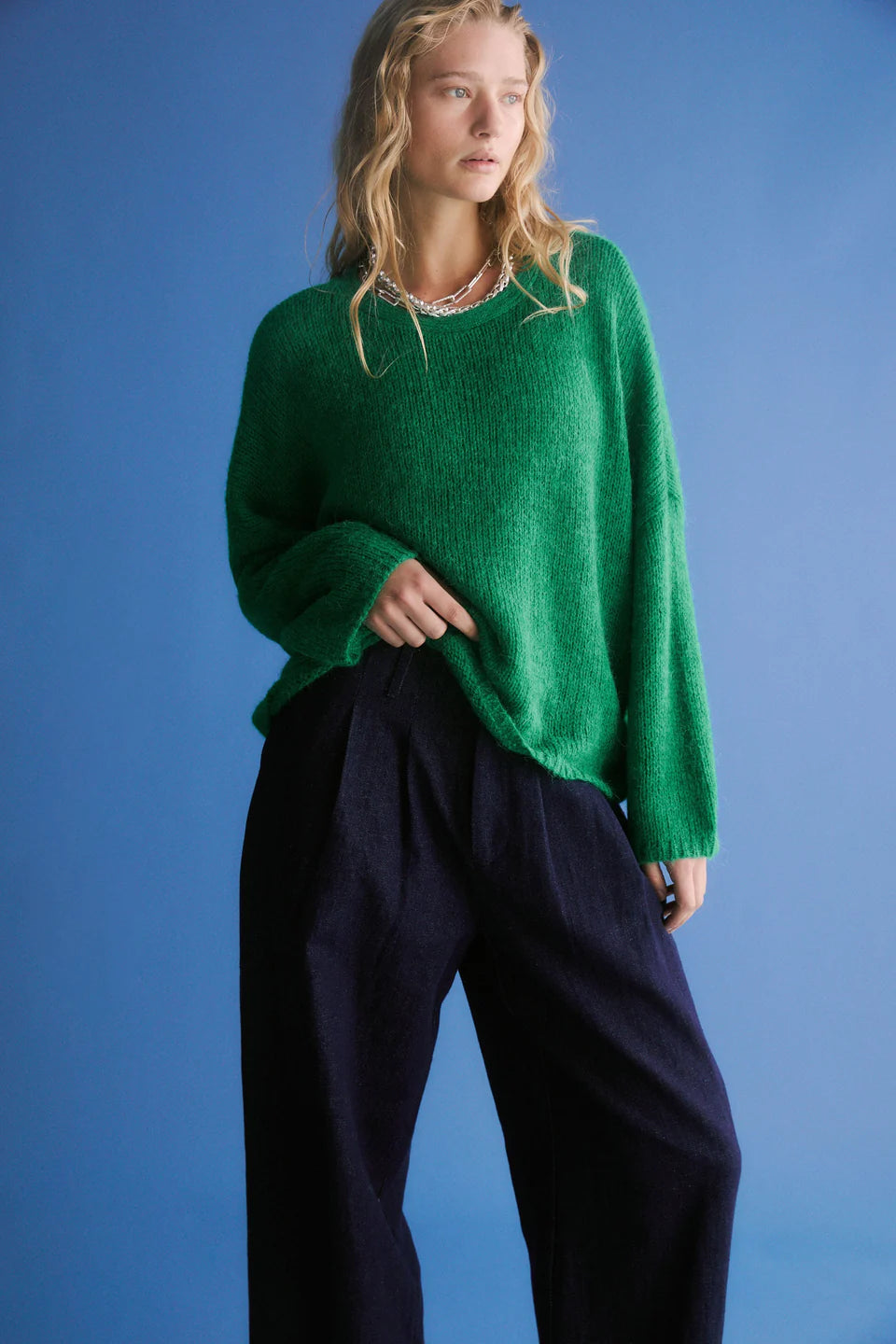 Elk Agna Sweater - Milan Green