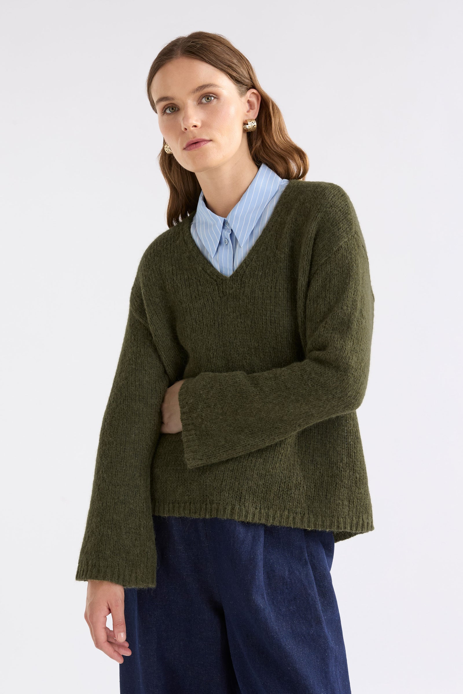 Elk Anken Sweater - Dark Olive