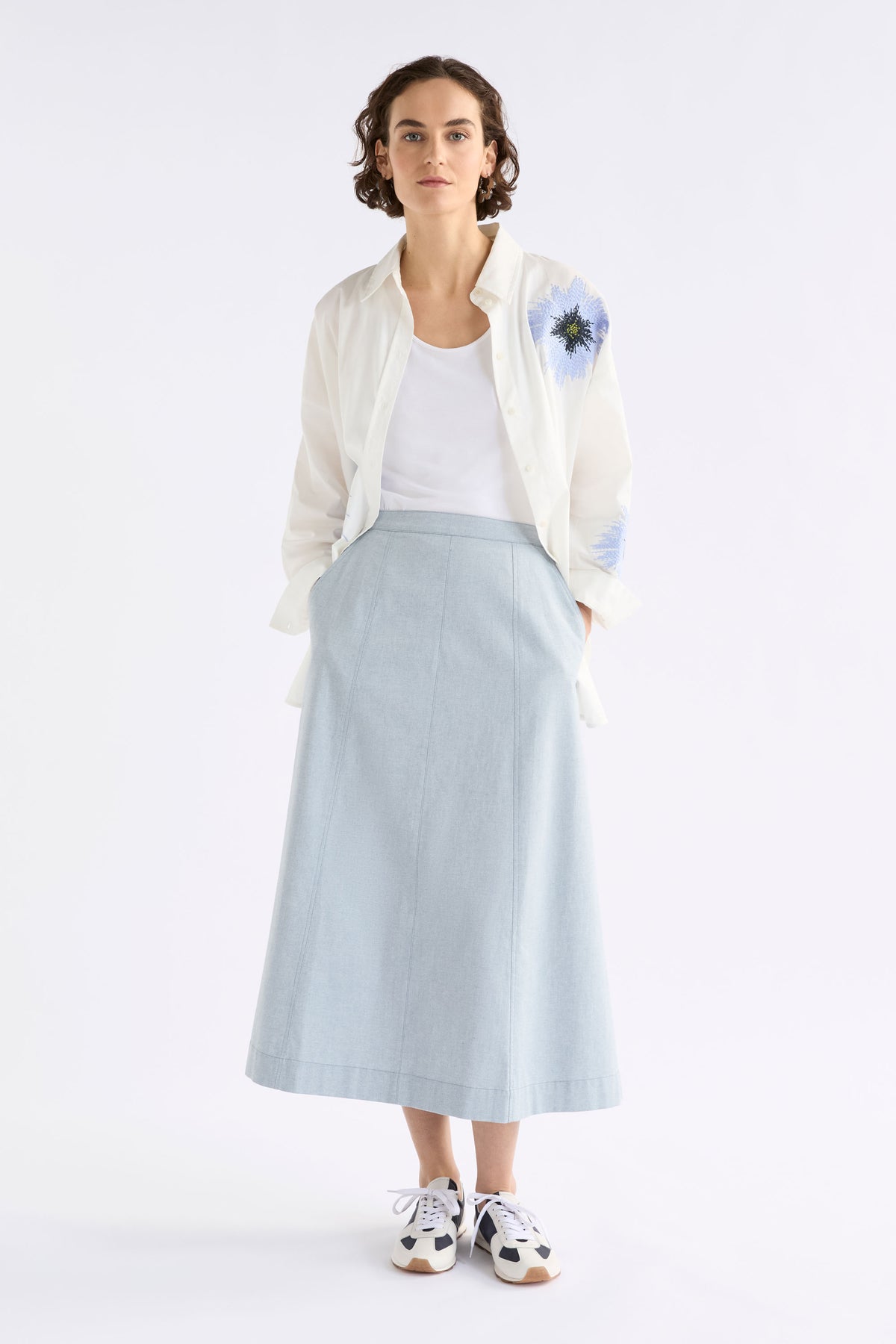 Elk Hanning Skirt - Light Wash