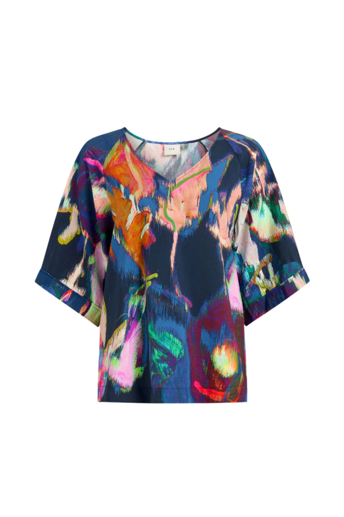 Elk Moda V Neck Top - Vaara Print
