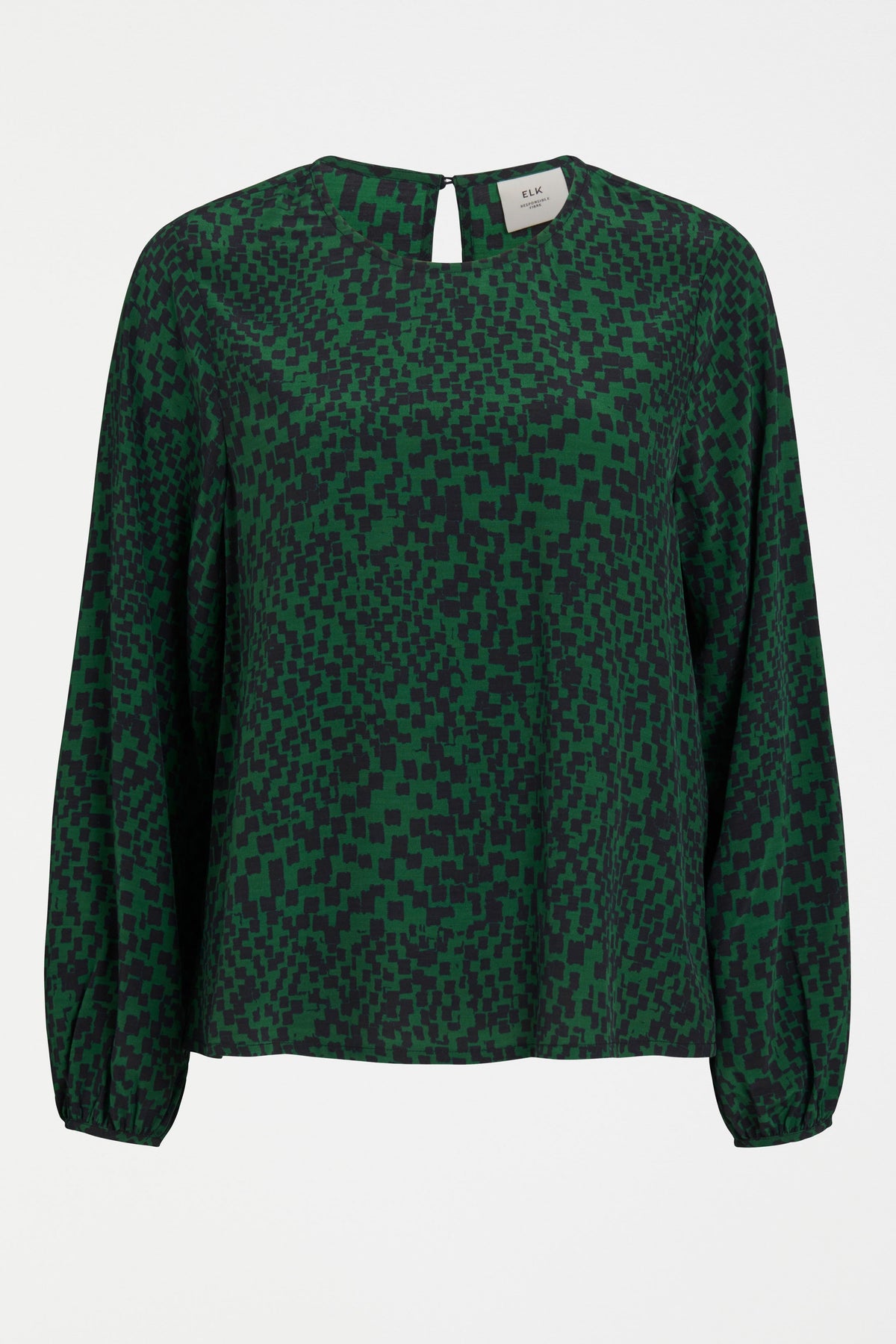 Elk Muraa Top - Green Sinda Print
