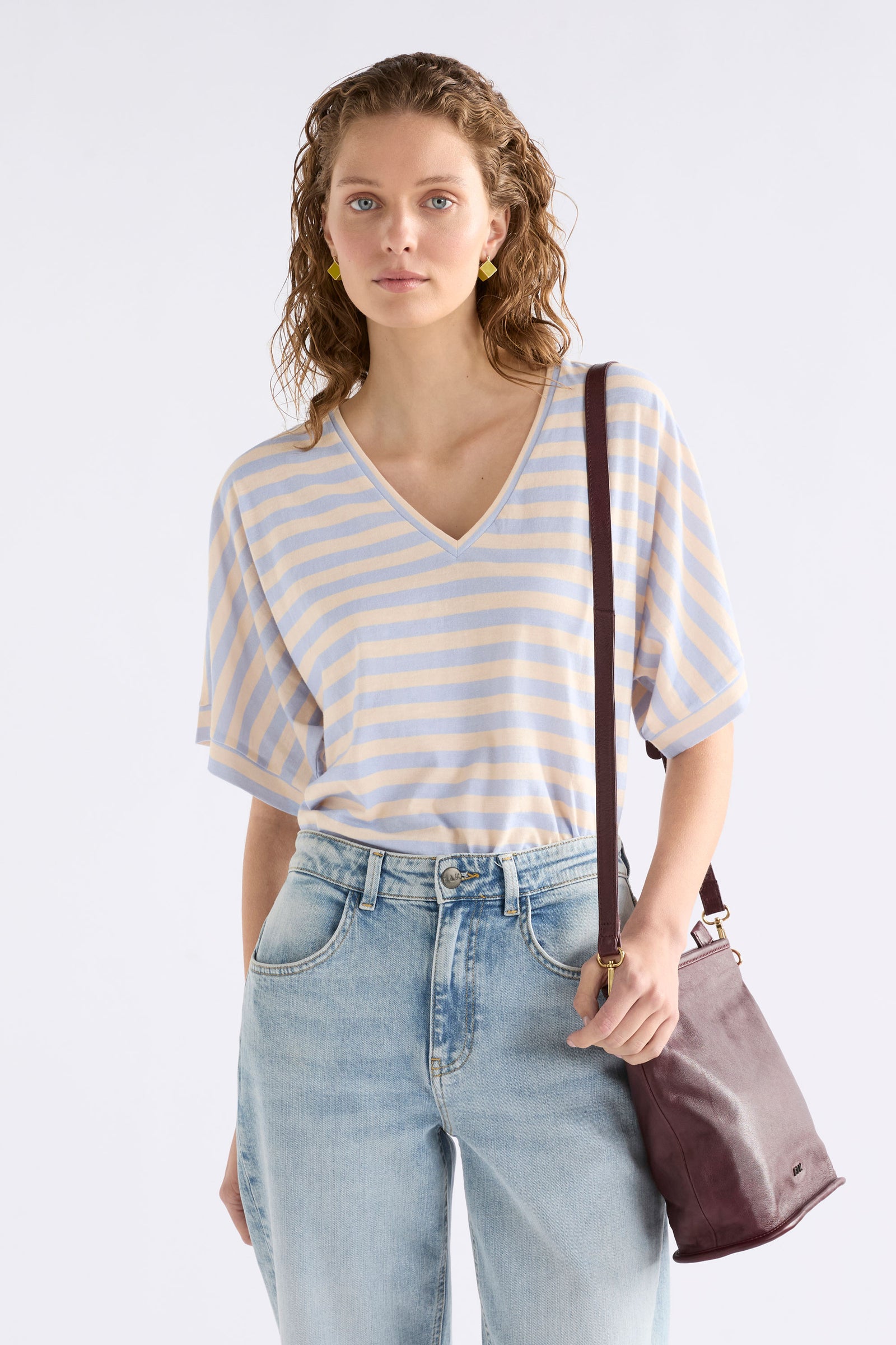 Elk Seter Tee - Pearl Blue / Natural