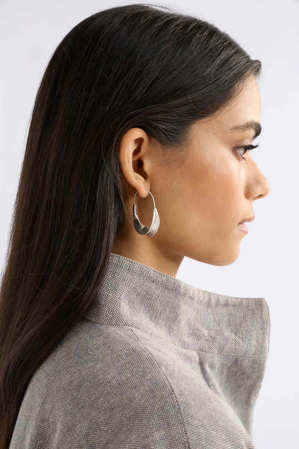 Elk Siita Hoop Earring - Silver