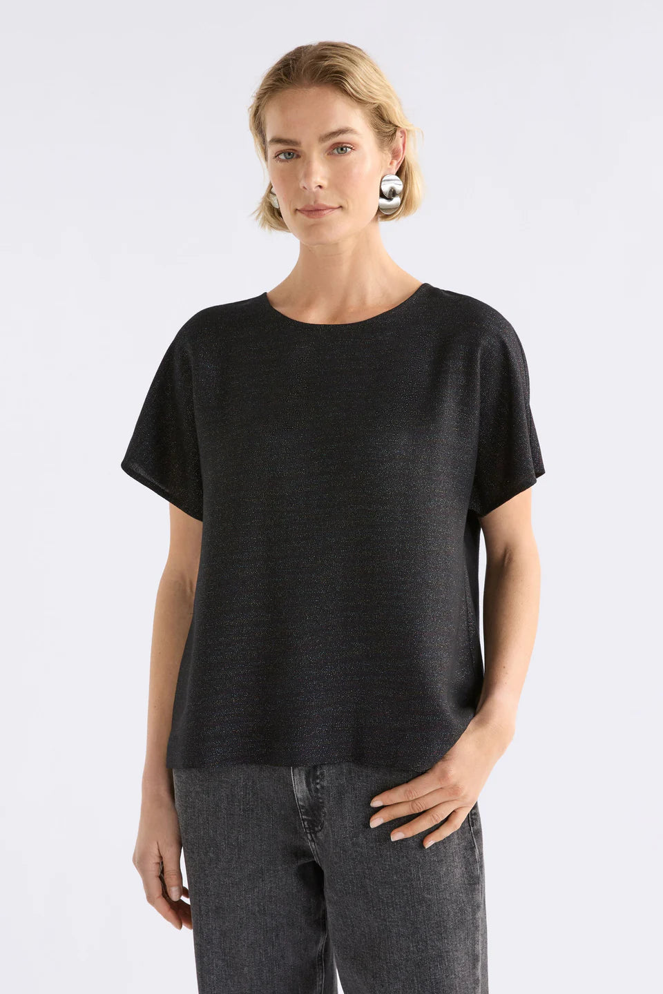 Elk Tulle Top - Black Mutli Metallic