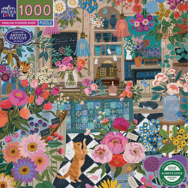 Eeboo English Flower Shop Puzzle 1000pc