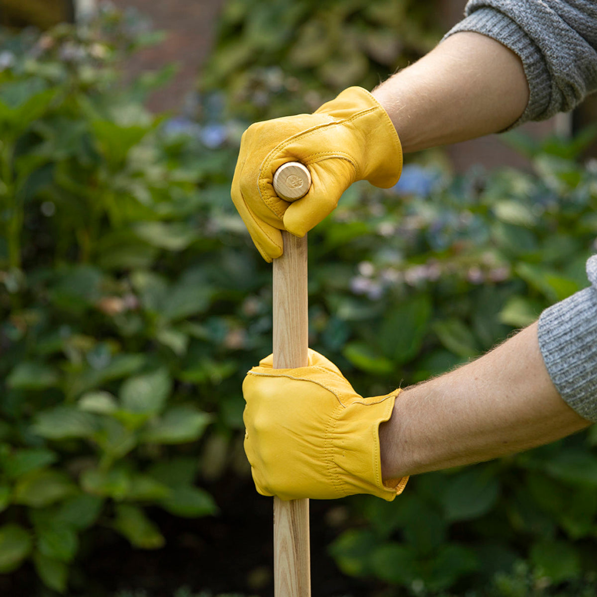 Esschert Design Leather Gardening Gloves - Yellow