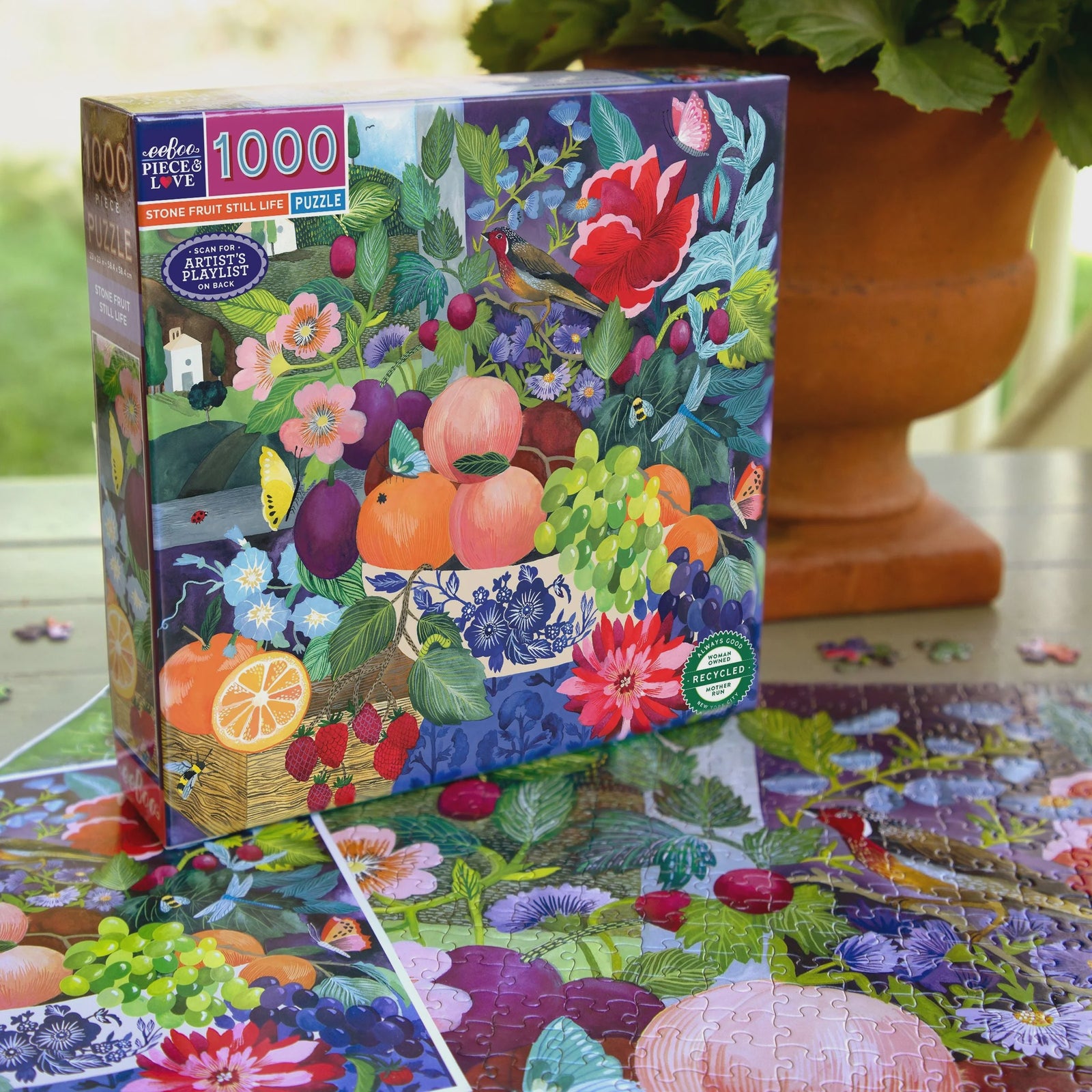 Eeboo Stone Fruit Still Life Puzzle 1000pc