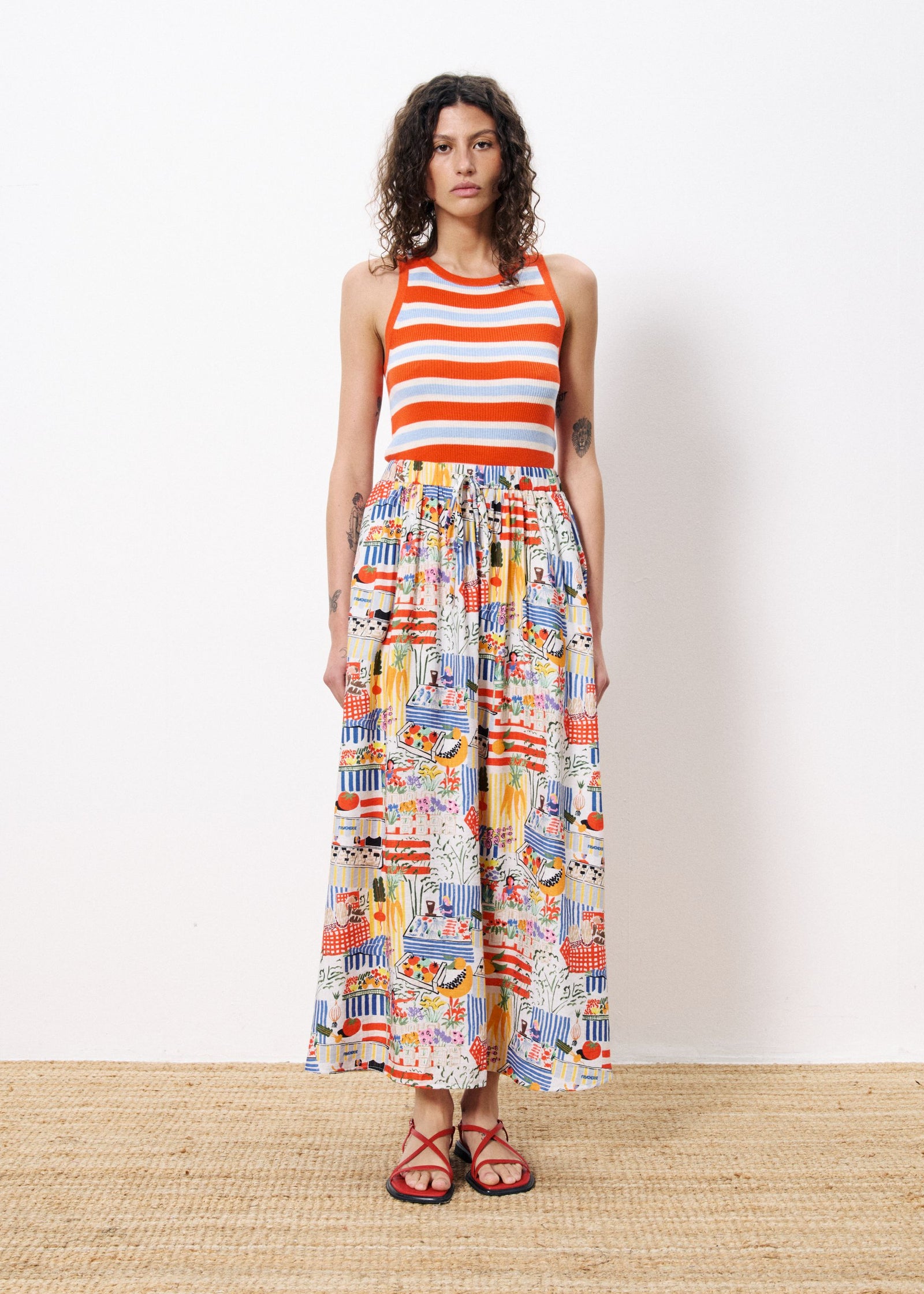 FRNCH Corentine Skirt - Marche Blanc